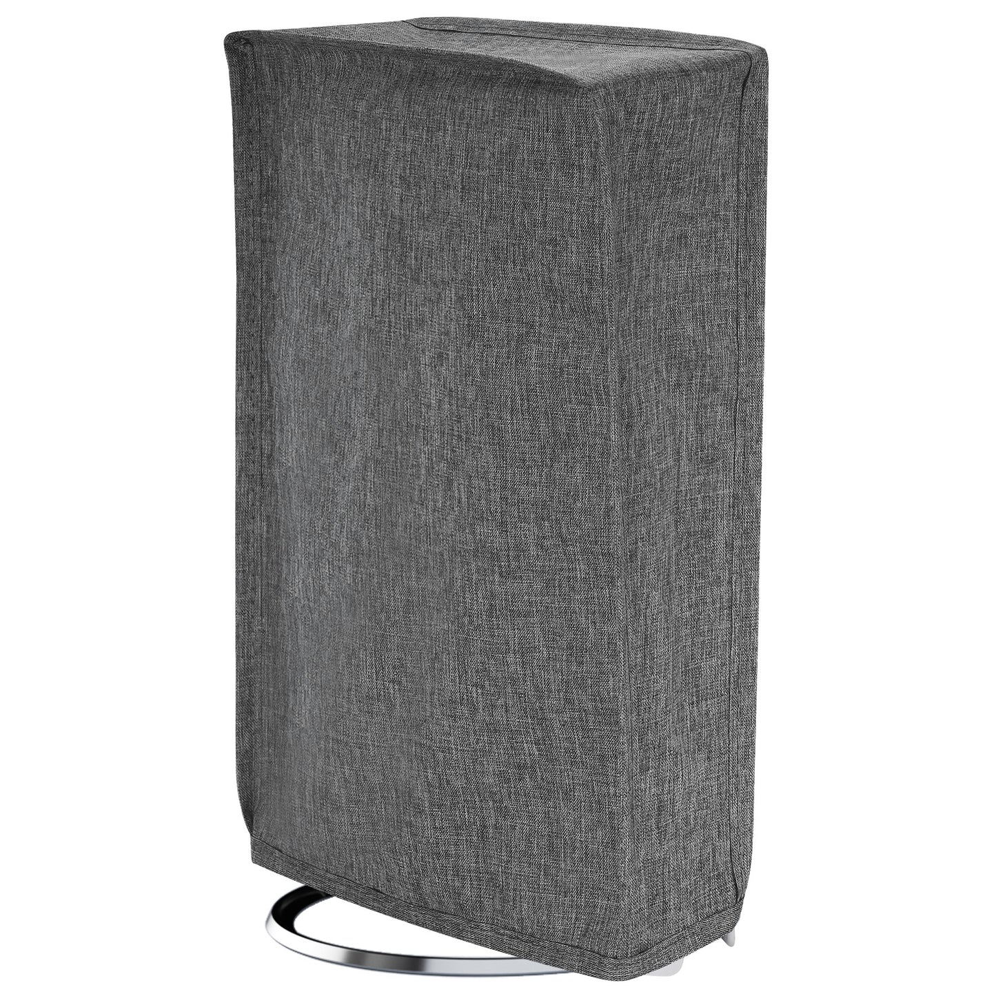 PlayVital Vertical Dust Cover for ps5 Slim Digital Edition(The New Smaller Design), Nylon Dust Proof Protector Waterproof Cover Sleeve for ps5 Slim Console - Gray - JKSPFM002 PlayVital