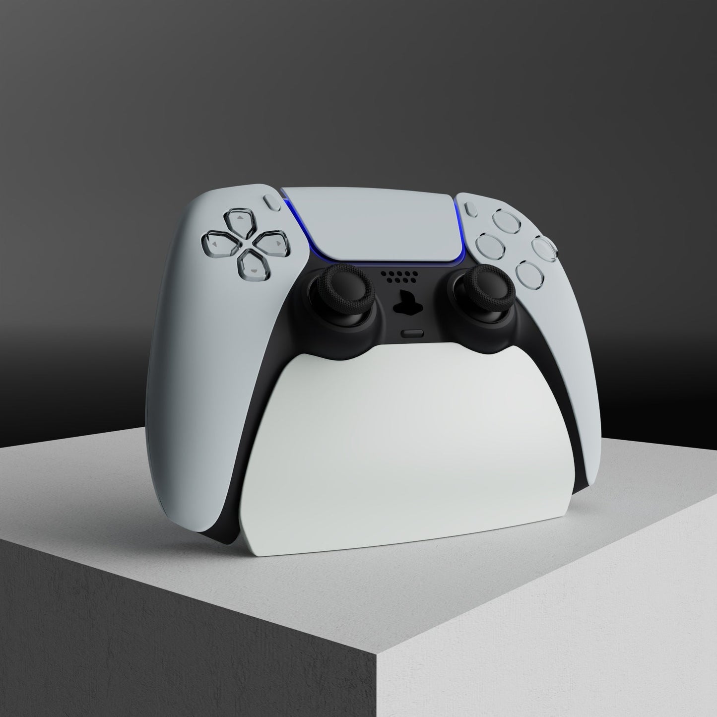 PlayVital 2 Pack Controller Display Stand for PS5 Controller Gamepad Stand Desk Holder with Rubber Pads - White PlayVital