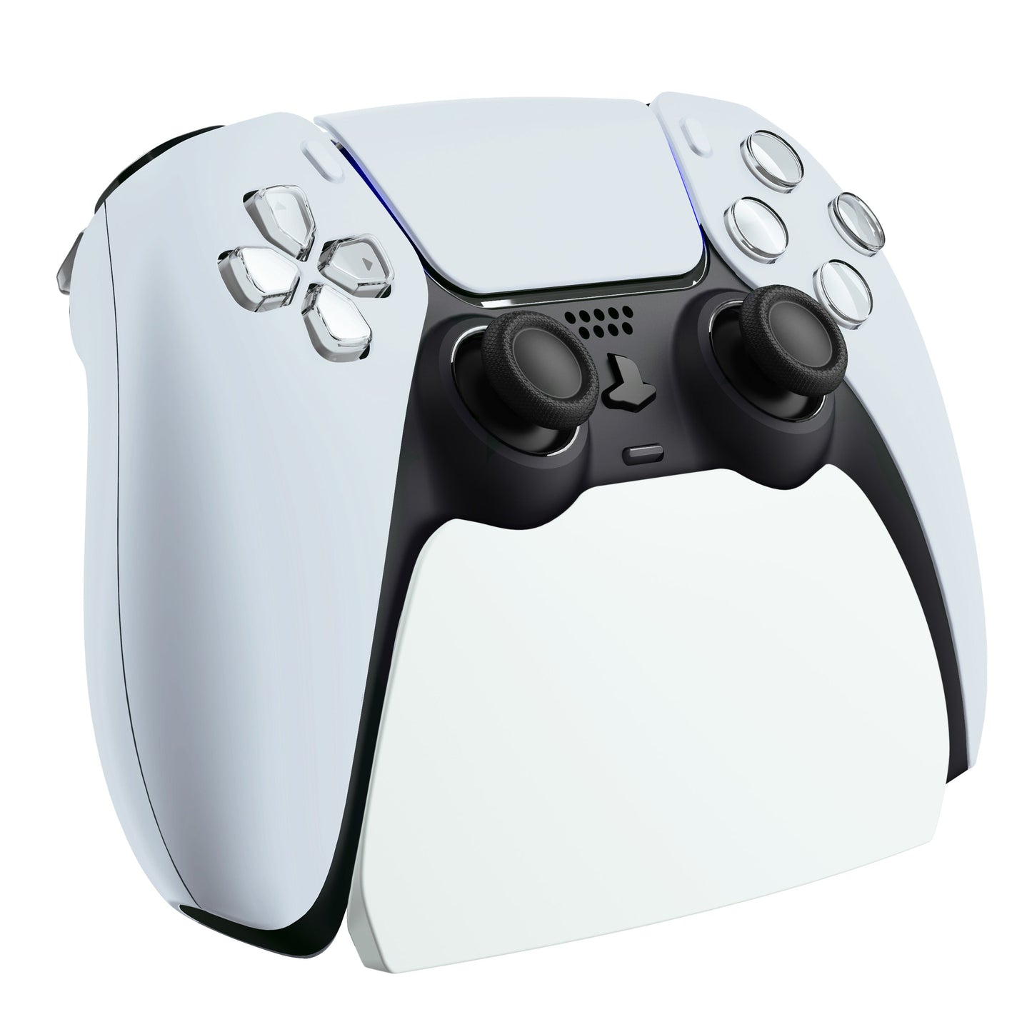 PlayVital 2 Pack Controller Display Stand for PS5 Controller Gamepad Stand Desk Holder with Rubber Pads - White PlayVital