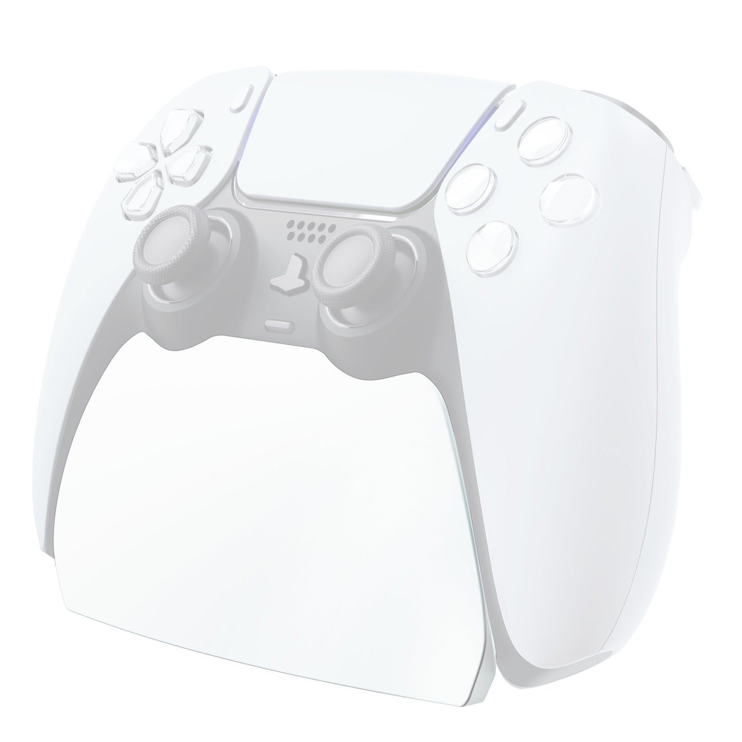 PlayVital 2 Pack Controller Display Stand for PS5 Controller Gamepad Stand Desk Holder with Rubber Pads - White PlayVital
