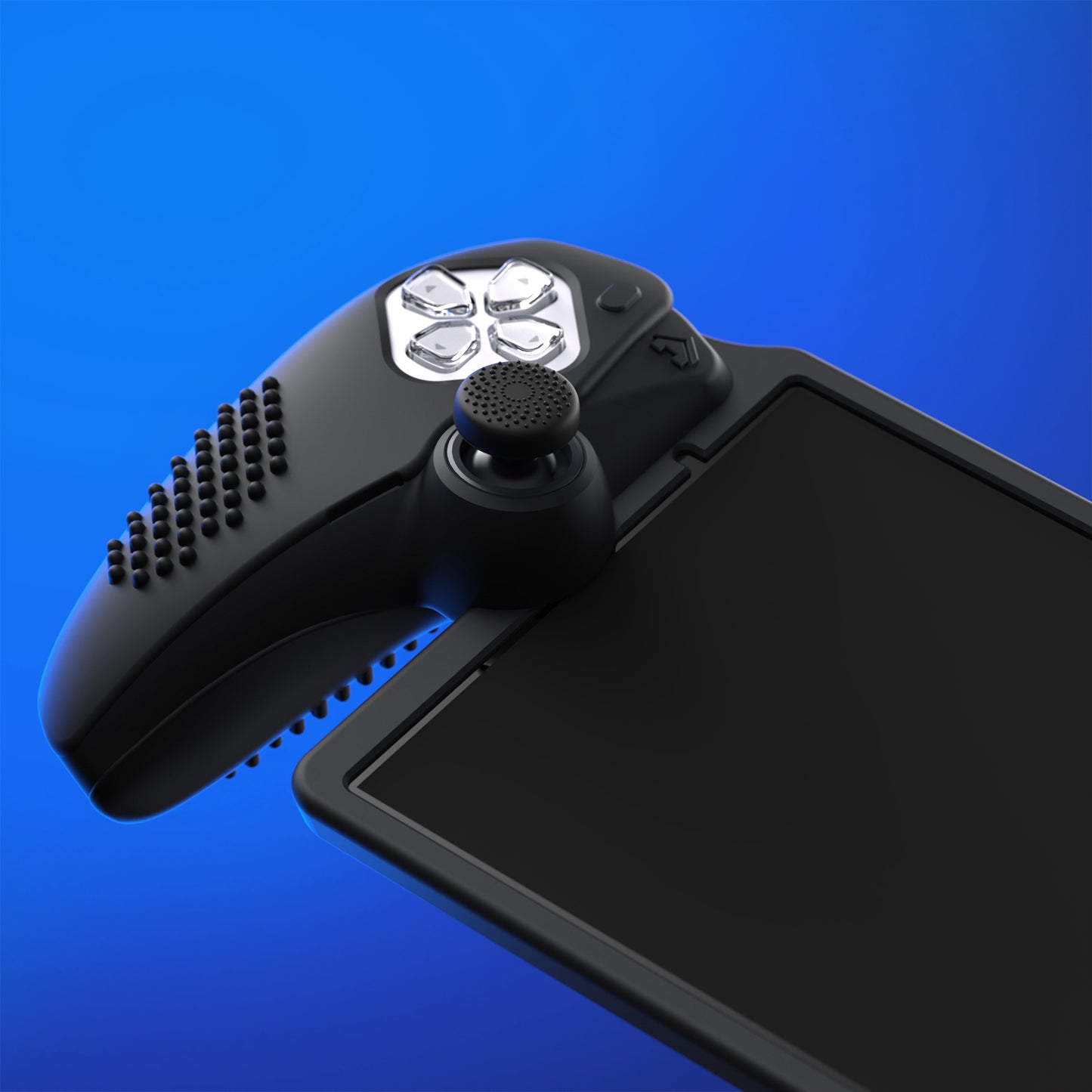 PlayVital 3D Studded Edition Anti-Slip Silicone Protective Case with Thumb Grips for PS Portal Remote Player - Black - CYRPFP001 PlayVital