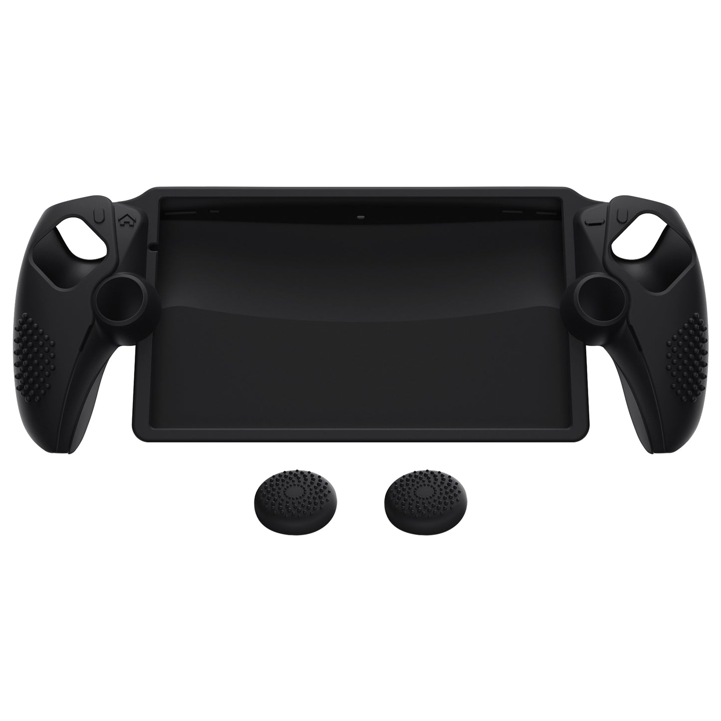 PlayVital 3D Studded Edition Anti-Slip Silicone Protective Case with Thumb Grips for PS Portal Remote Player - Black - CYRPFP001 PlayVital