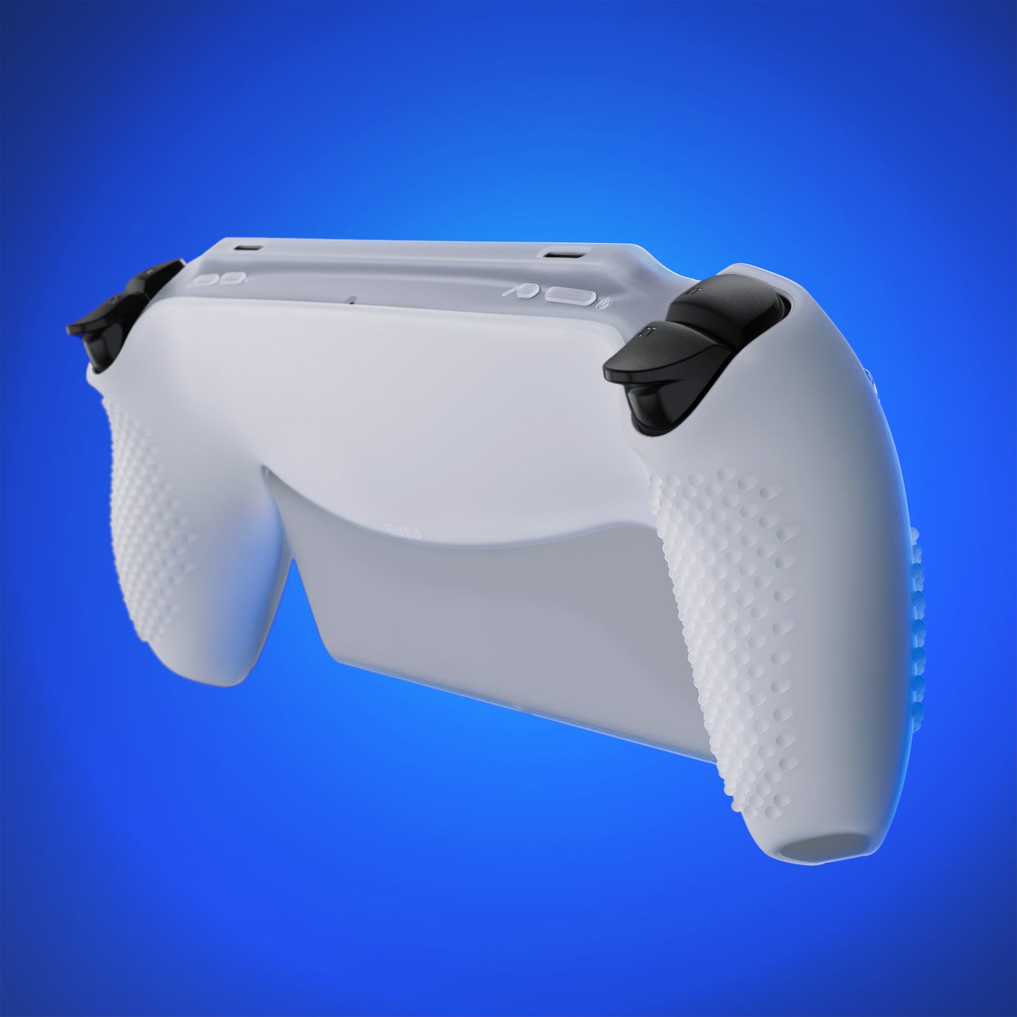 PlayVital 3D Studded Edition Anti-Slip Silicone Protective Case with Thumb Grips for PS Portal Remote Player - Clear White - CYRPFP003 PlayVital