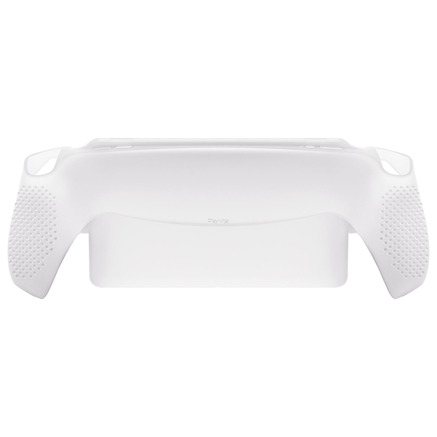 PlayVital 3D Studded Edition Anti-Slip Silicone Protective Case with Thumb Grips for PS Portal Remote Player - Clear White - CYRPFP003 PlayVital