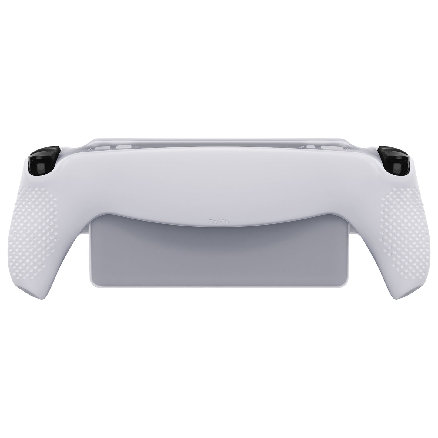 PlayVital 3D Studded Edition Anti-Slip Silicone Protective Case with Thumb Grips for PS Portal Remote Player - Clear White - CYRPFP003 PlayVital