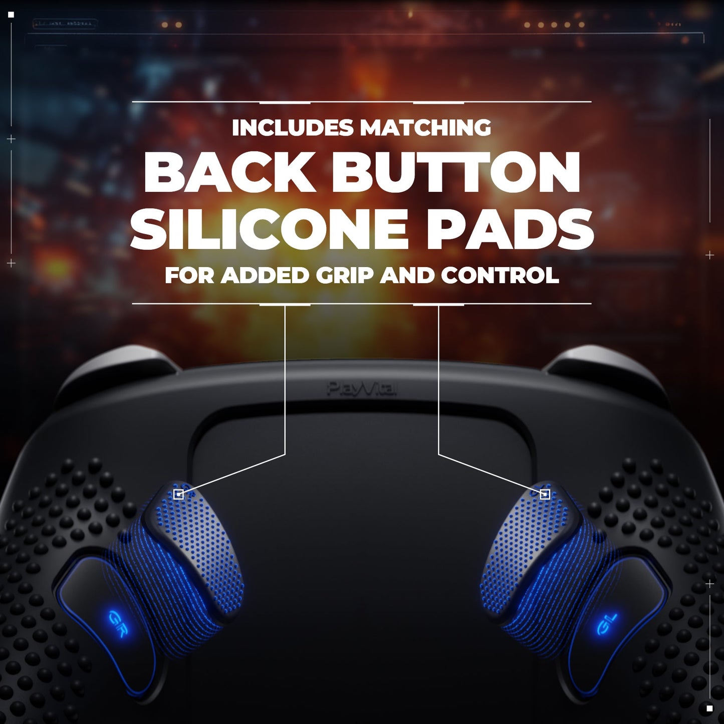 PlayVital 3D Studded Edition Silicone Cover Skin for Nintendo Switch 2 Pro Controller, Anti-Slip Grip Protector Case for Switch 2 Pro with Back Button Cap, Thumb Grips & Sticker - Black PlayVital