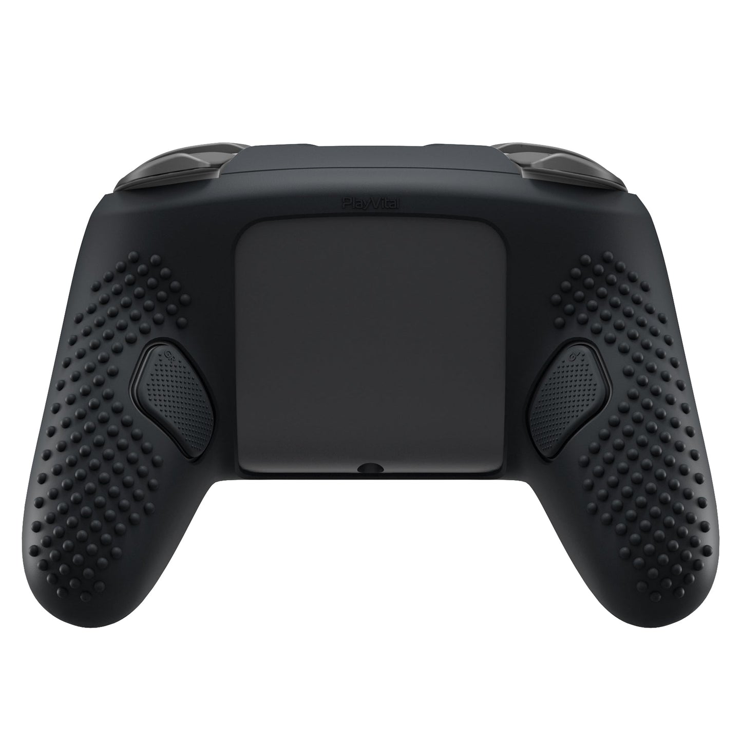 PlayVital 3D Studded Edition Silicone Cover Skin for Nintendo Switch 2 Pro Controller, Anti-Slip Grip Protector Case for Switch 2 Pro with Back Button Cap, Thumb Grips & Sticker - Black PlayVital