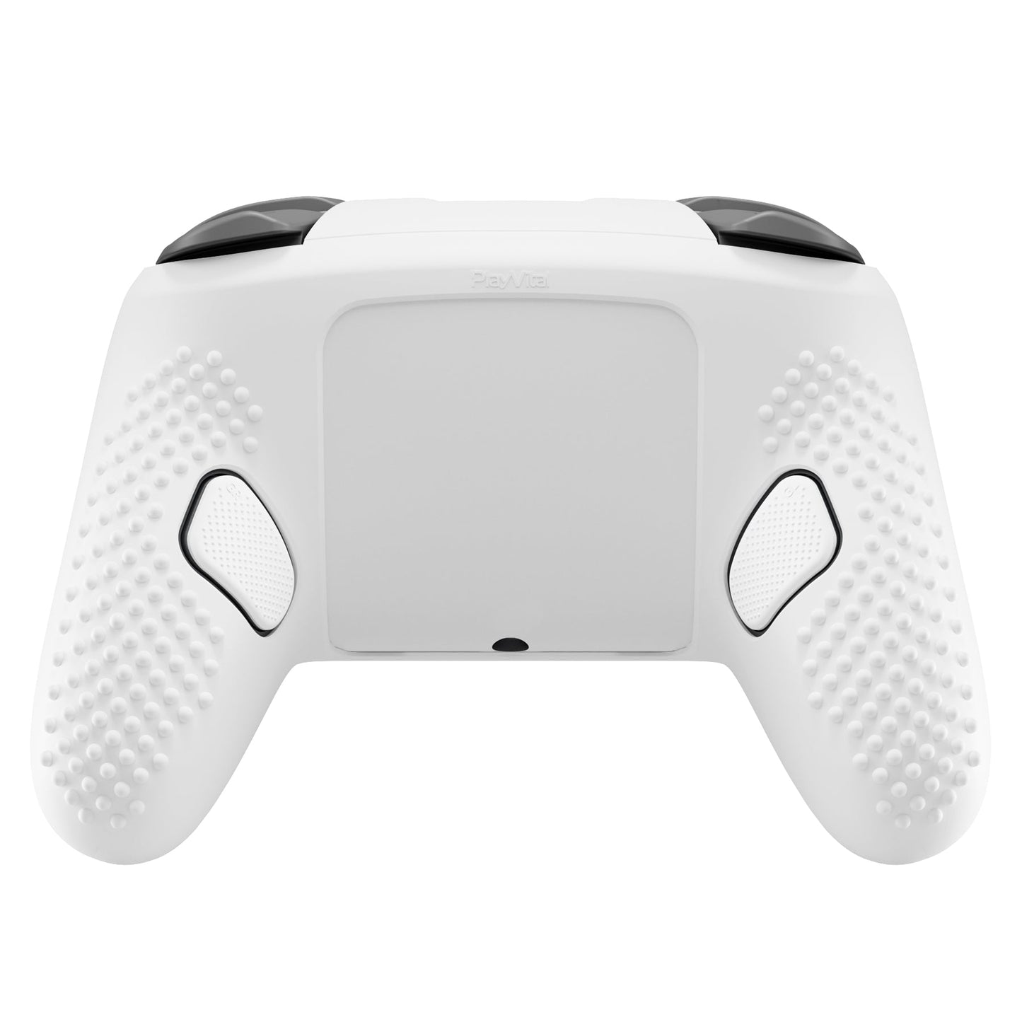 PlayVital 3D Studded Edition Silicone Cover Skin for Nintendo Switch 2 Pro Controller, Anti-Slip Grip Protector Case for Switch 2 Pro with Back Button Cap, Thumb Grips & Sticker - White PlayVital