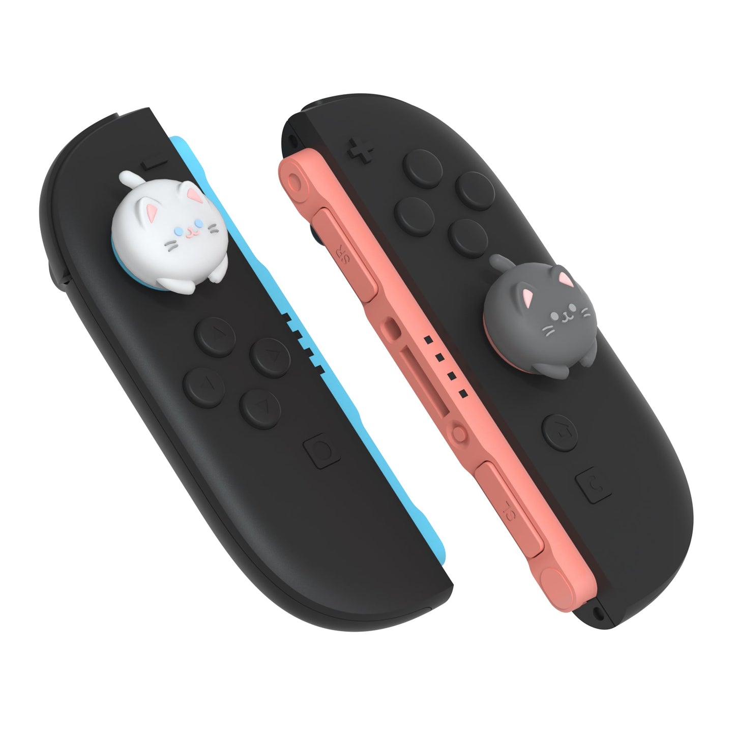 PlayVital 4 Pcs Cute Thumb Grip Caps for Nintendo Switch 2 - Cutie Kitty PlayVital