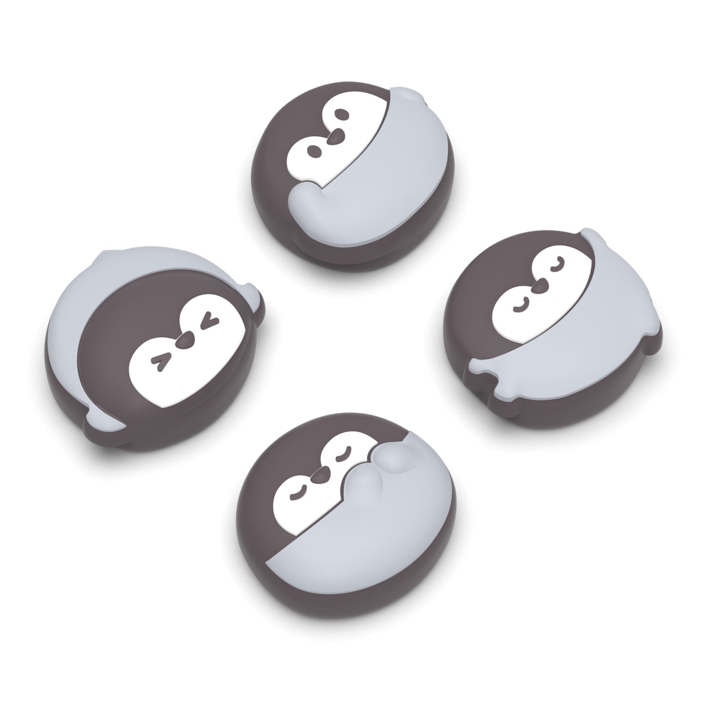 PlayVital 4 Pcs Cute Thumb Grip Caps for Nintendo Switch 2 - Cutie Penguin PlayVital