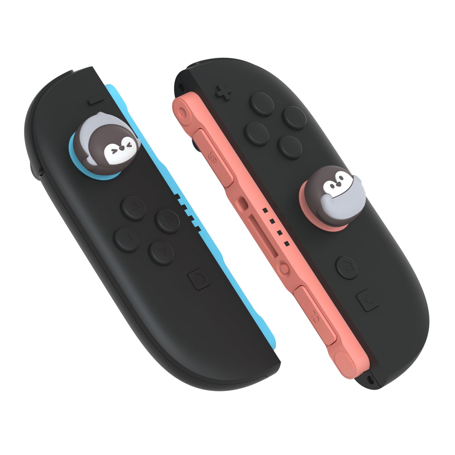 PlayVital 4 Pcs Cute Thumb Grip Caps for Nintendo Switch 2 - Cutie Penguin PlayVital
