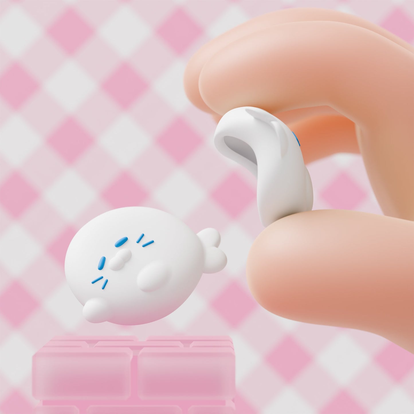 PlayVital 4 Pcs Cute Thumb Grip Caps for Nintendo Switch 2 - Cutie Seal Squad PlayVital