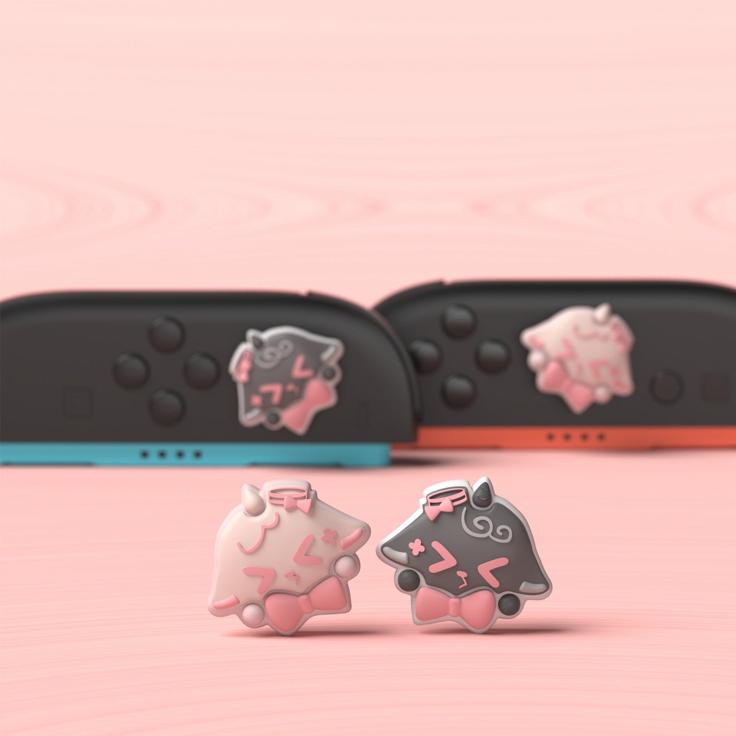 PlayVital 4 Pcs Cute Thumb Grip Caps for Nintendo Switch 2 - Needy Sheep PlayVital