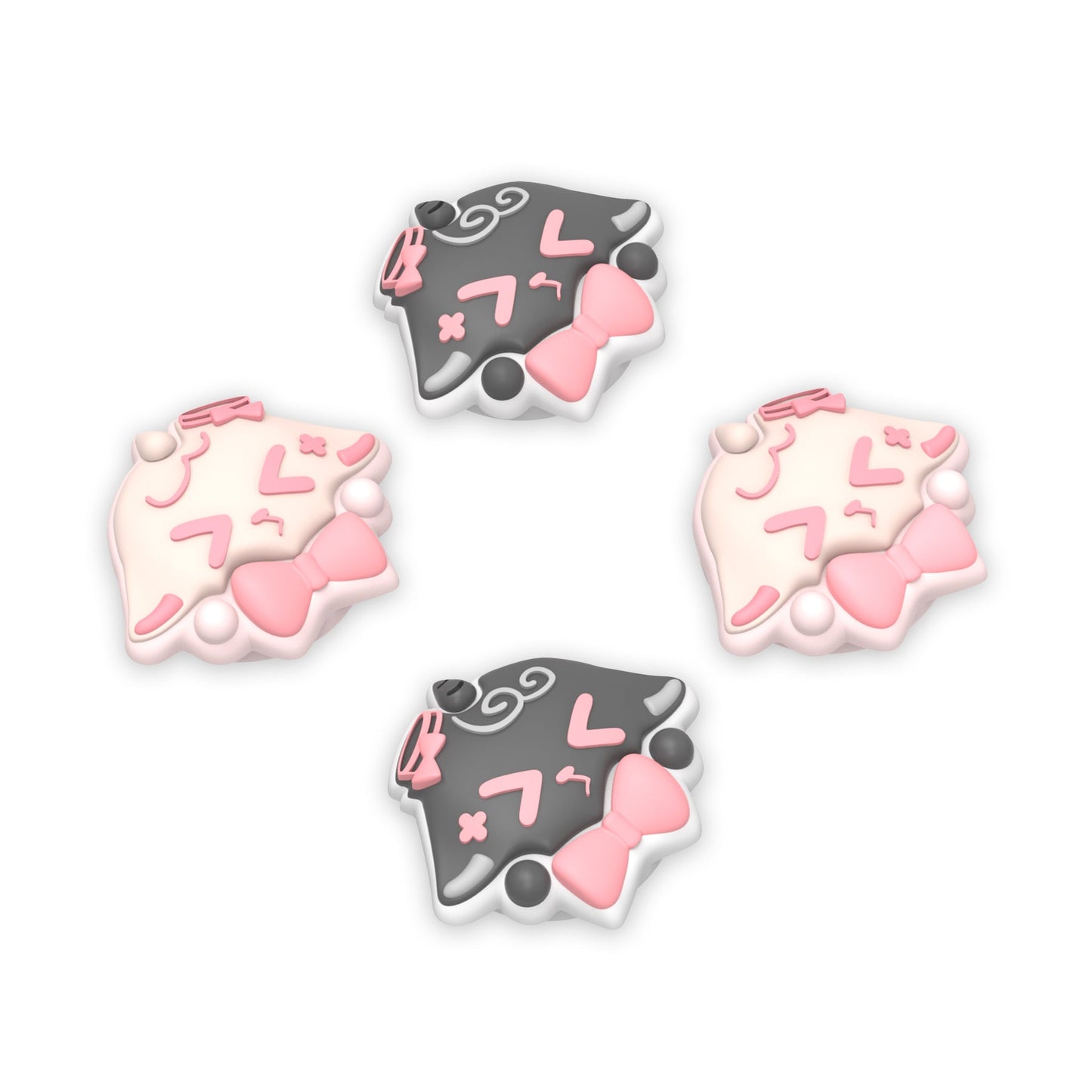 PlayVital 4 Pcs Cute Thumb Grip Caps for Nintendo Switch 2 - Needy Sheep PlayVital