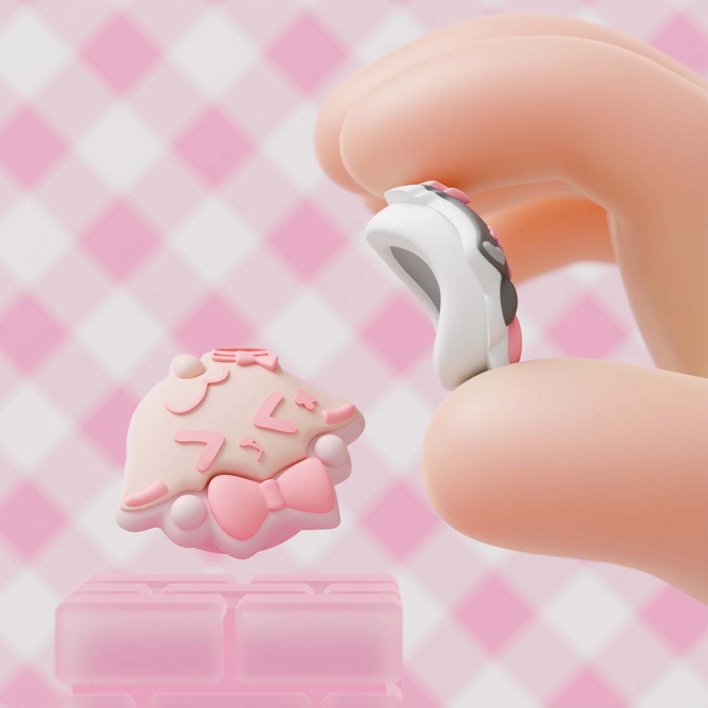 PlayVital 4 Pcs Cute Thumb Grip Caps for Nintendo Switch 2 - Needy Sheep PlayVital