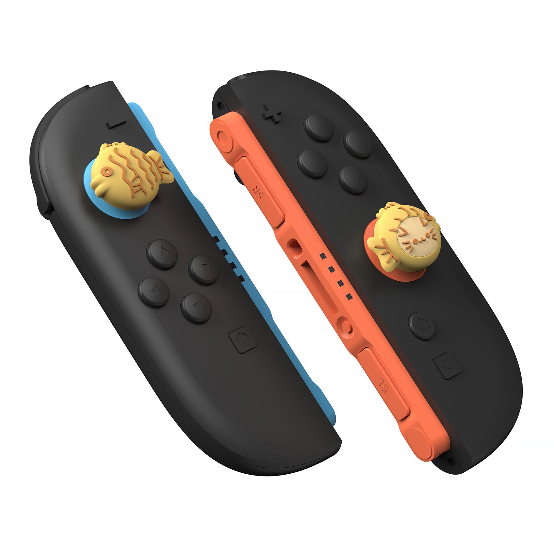 PlayVital 4 Pcs Cute Thumb Grip Caps for Nintendo Switch 2 - Taiyaki Kitten PlayVital