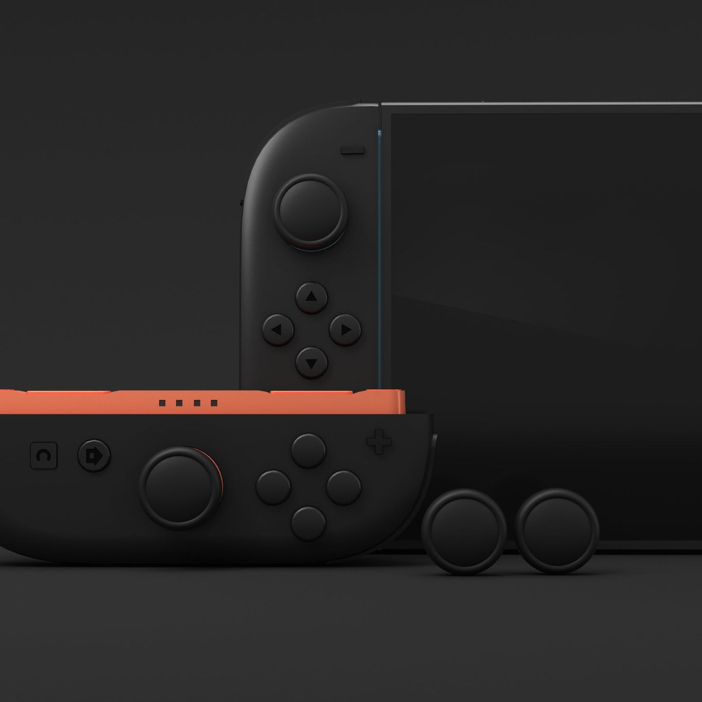 PlayVital 4Pcs Joystick Caps for Nintendo Switch 2, Silicone Thumbstick Grip Cover for Joycon 2 - Black PlayVital