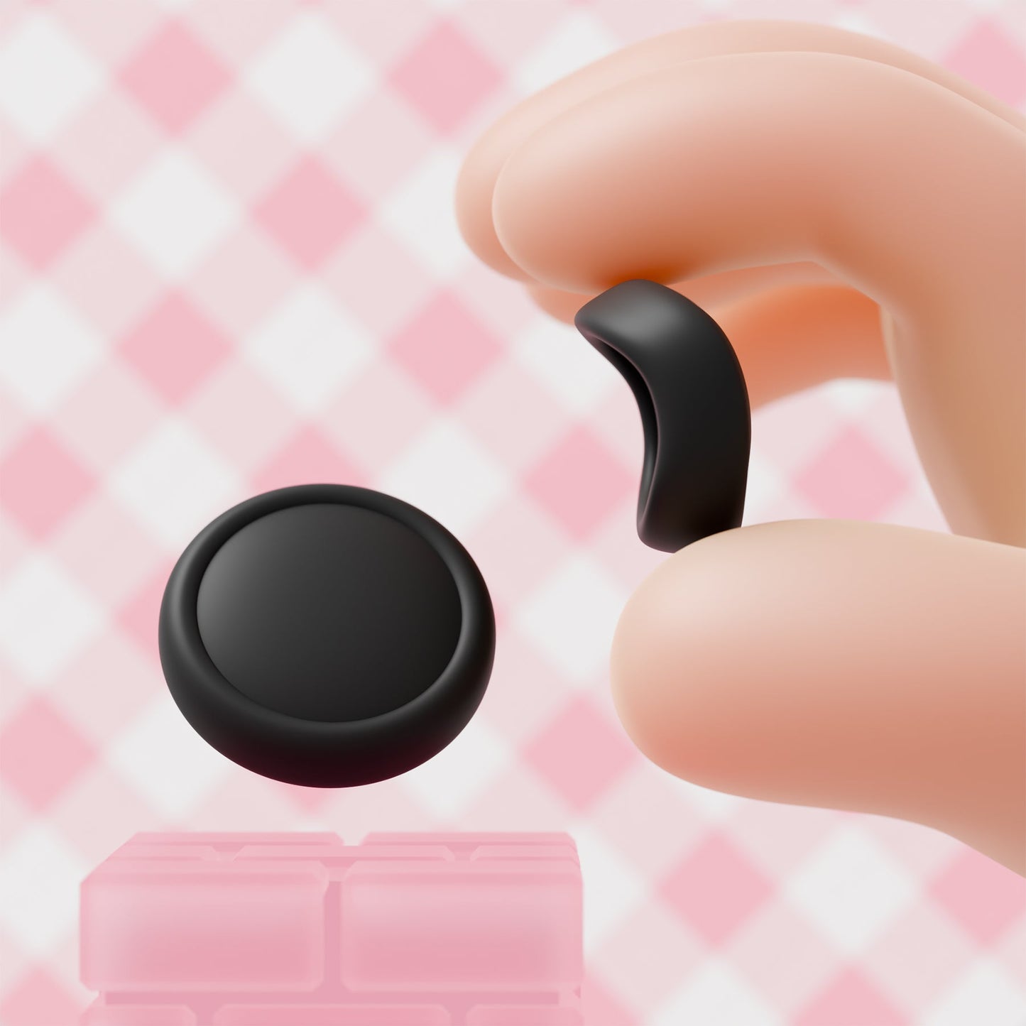 PlayVital 4Pcs Joystick Caps for Nintendo Switch 2, Silicone Thumbstick Grip Cover for Joycon 2 - Black PlayVital