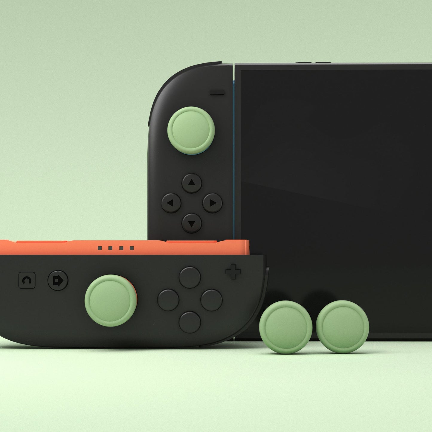 PlayVital 4Pcs Joystick Caps for Nintendo Switch 2, Silicone Thumbstick Grip Cover for Joycon 2 - Matcha Green PlayVital