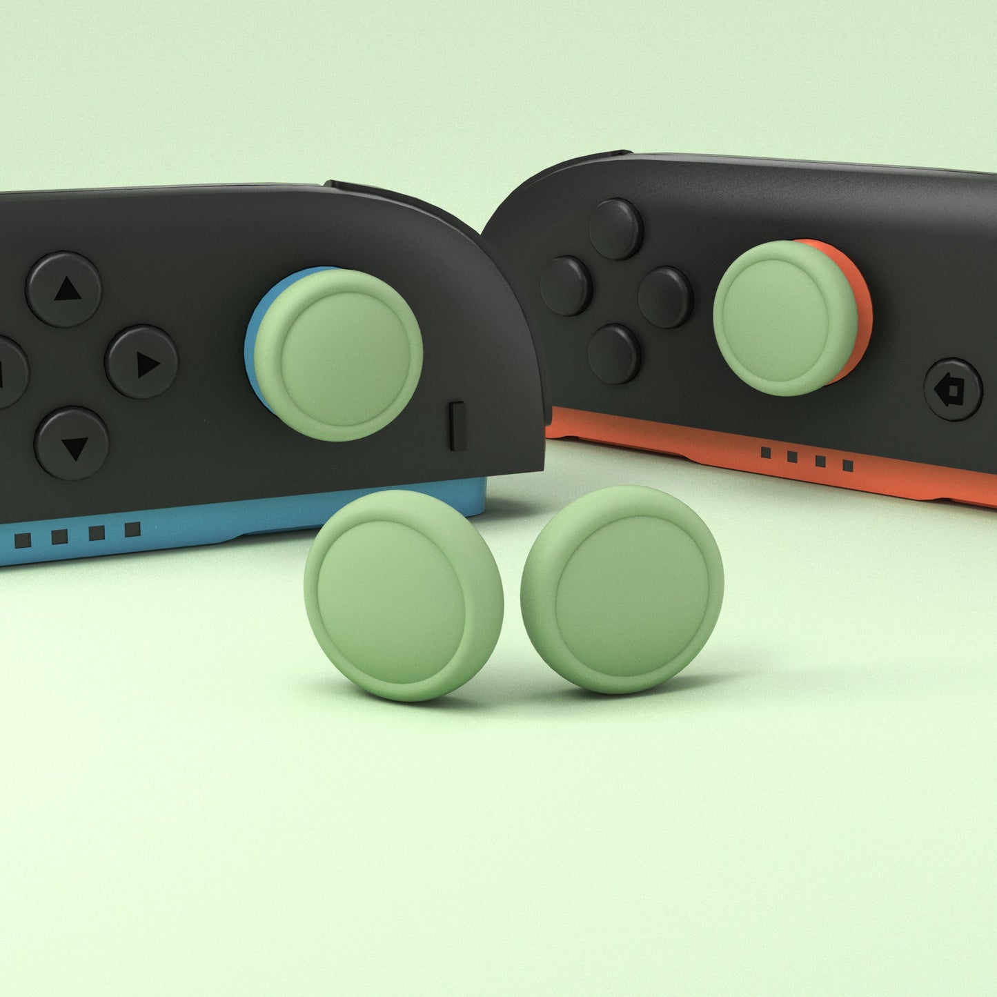 PlayVital 4Pcs Joystick Caps for Nintendo Switch 2, Silicone Thumbstick Grip Cover for Joycon 2 - Matcha Green PlayVital