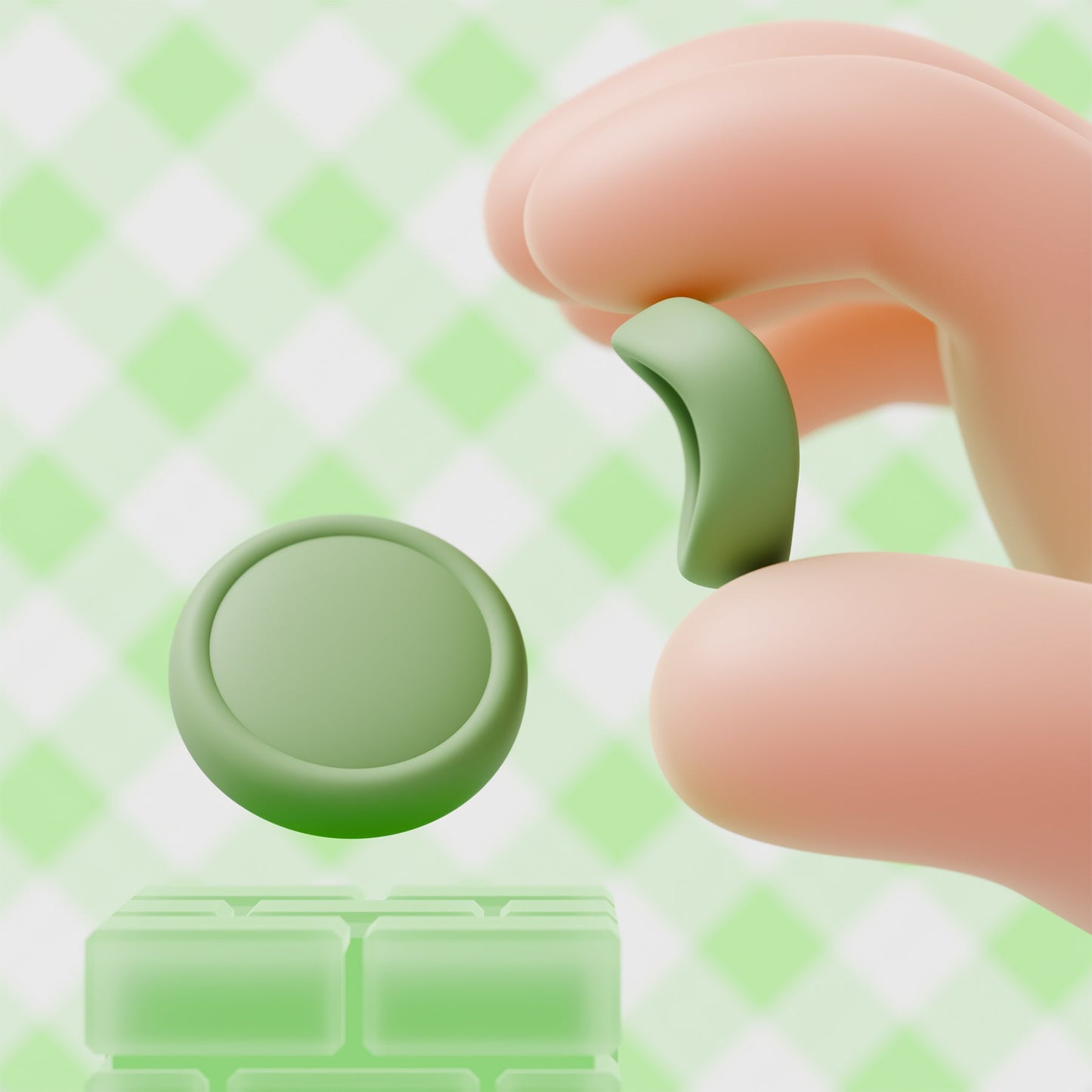 PlayVital 4Pcs Joystick Caps for Nintendo Switch 2, Silicone Thumbstick Grip Cover for Joycon 2 - Matcha Green PlayVital