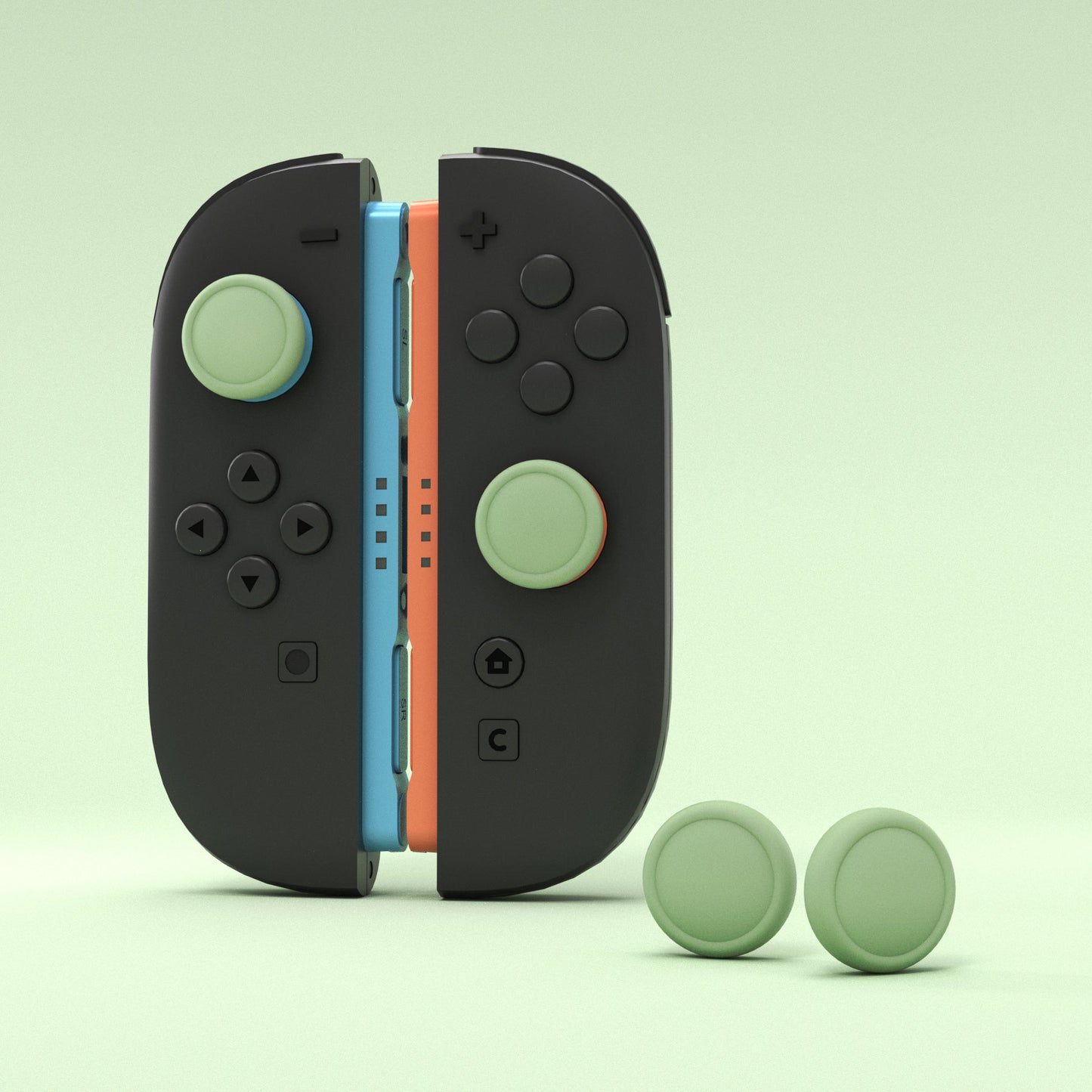 PlayVital 4Pcs Joystick Caps for Nintendo Switch 2, Silicone Thumbstick Grip Cover for Joycon 2 - Matcha Green PlayVital