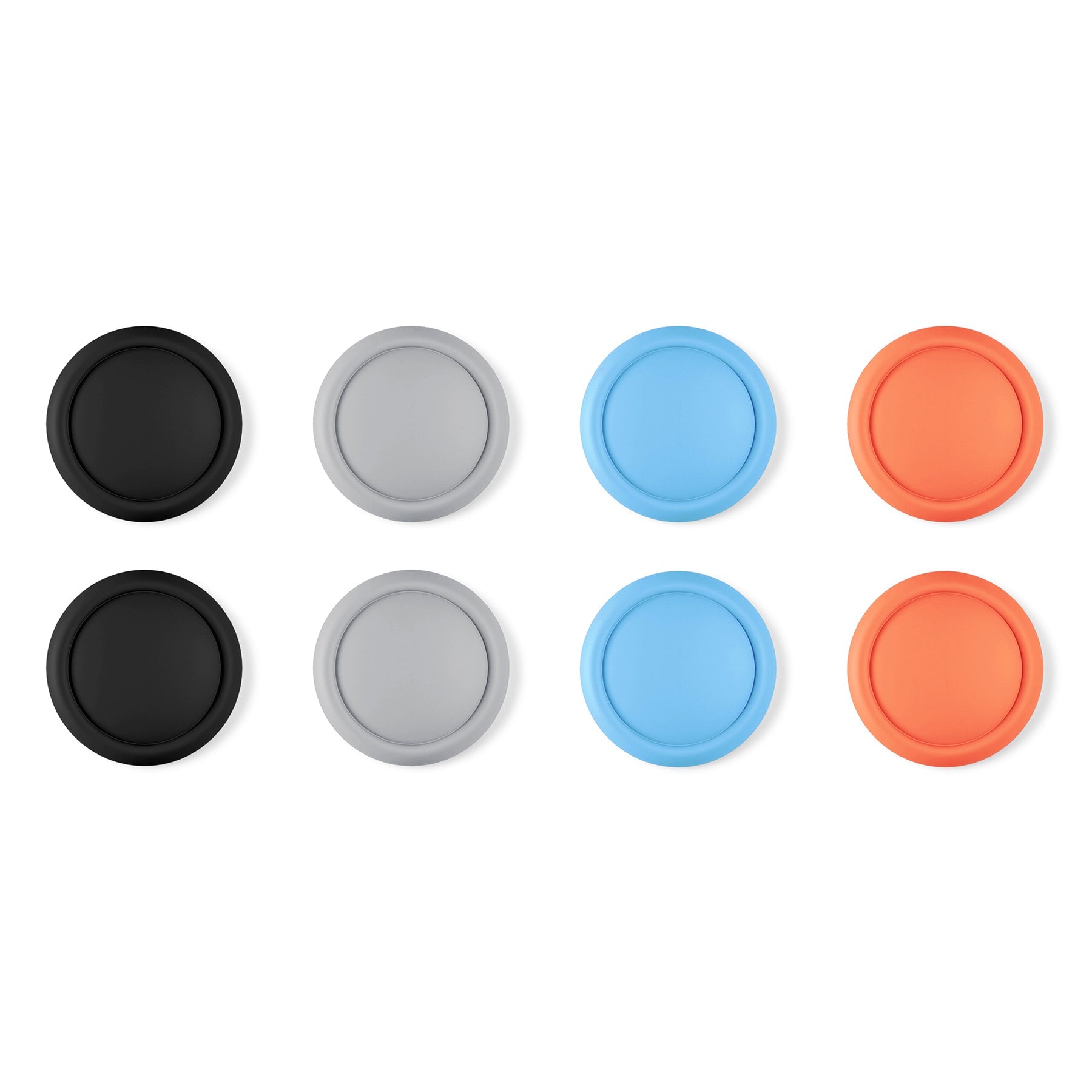 PlayVital 8Pcs Joystick Caps for Nintendo Switch 2, Silicone Thumbstick Grip Cover for Joycon 2 - Black & Gray & Blue & Orange PlayVital