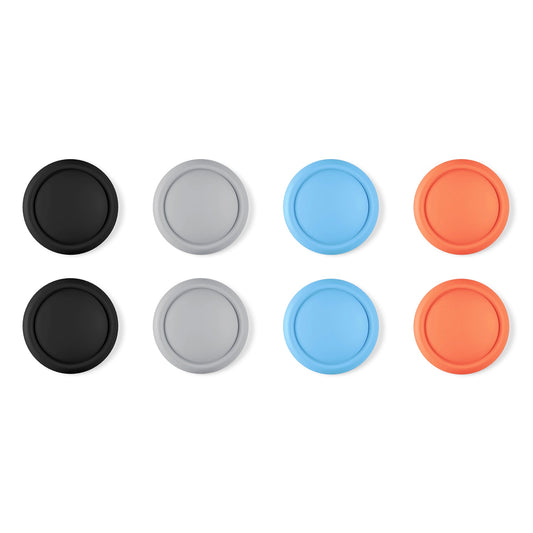 PlayVital 8Pcs Joystick Caps for Nintendo Switch 2, Silicone Thumbstick Grip Cover for Joycon 2 - Black & Gray & Blue & Orange PlayVital