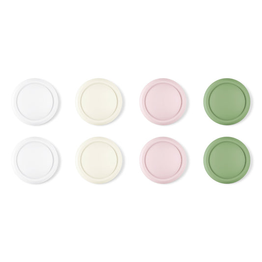 PlayVital 8Pcs Joystick Caps for Nintendo Switch 2, Silicone Thumbstick Grip Cover for Joycon 2 - White & Antique Yellow & Pink & Matcha Green PlayVital