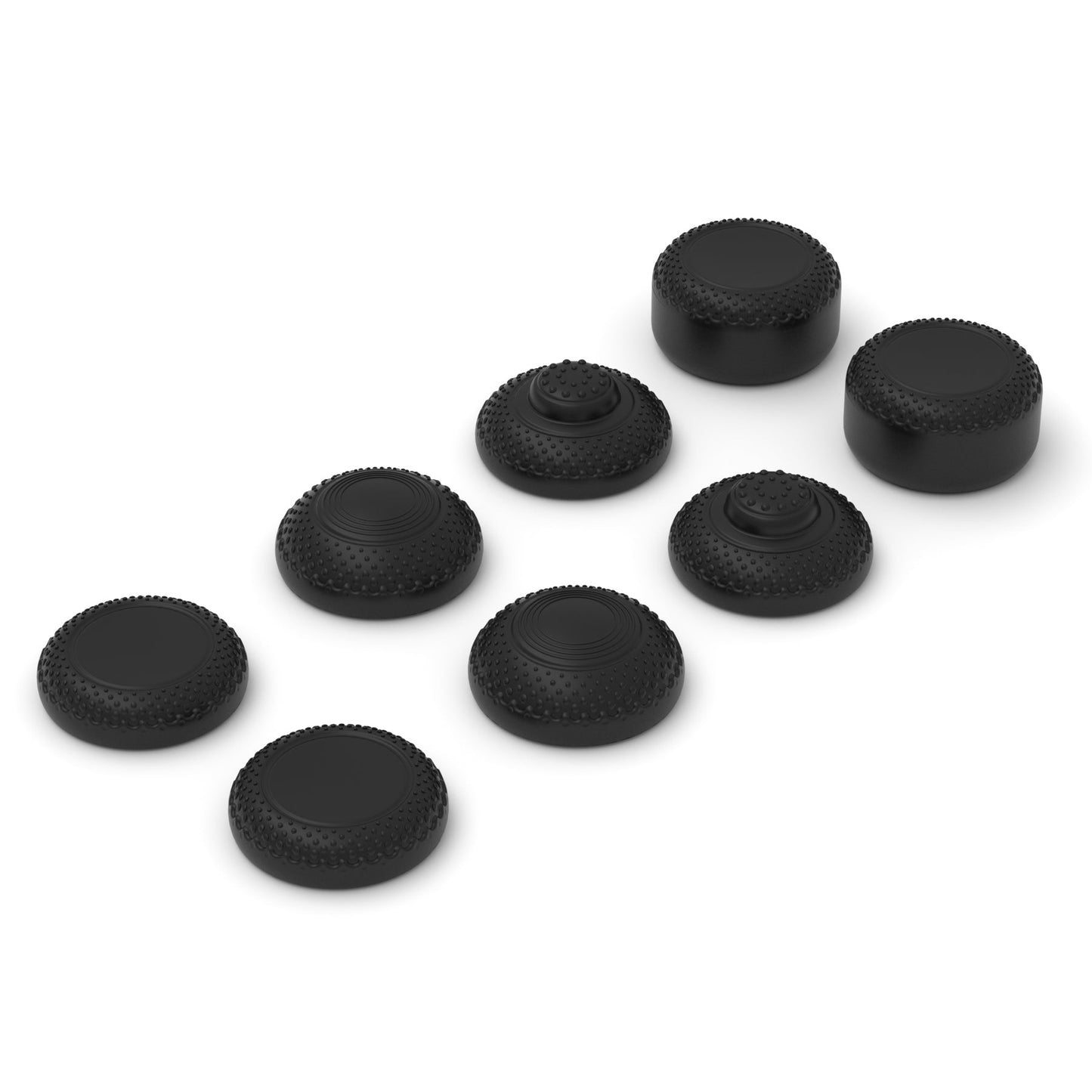 PlayVital 8 in 1 Pro Thumbs Grip Caps for Nintendo Switch 2, 8Pcs Ergonomic Anti-Slip Joystick Caps for Joycon 2 Grip - Black PlayVital