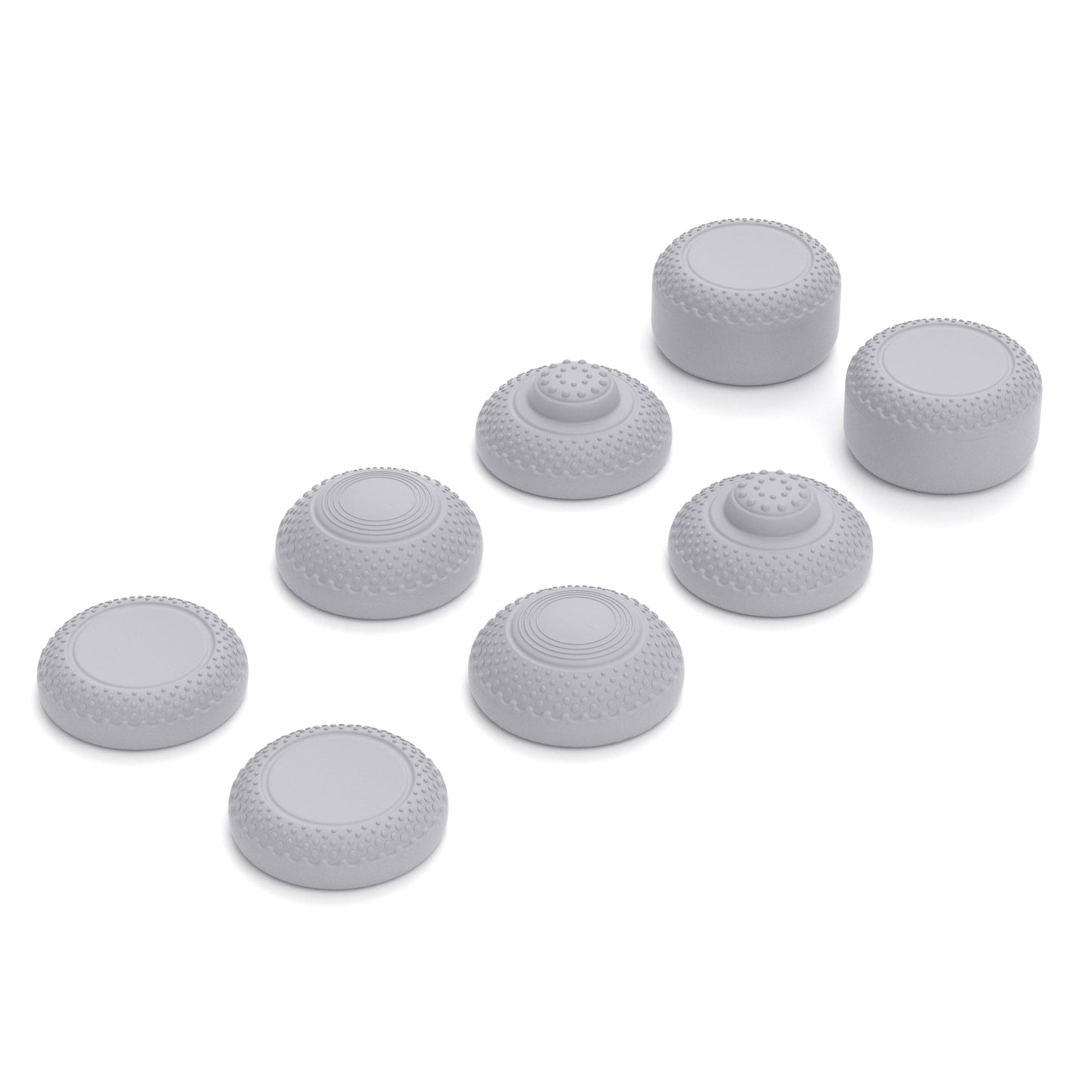 PlayVital 8 in 1 Pro Thumbs Grip Caps for Nintendo Switch 2, 8Pcs Ergonomic Anti-Slip Joystick Caps for Joycon 2 Grip - New Hope Gray PlayVital