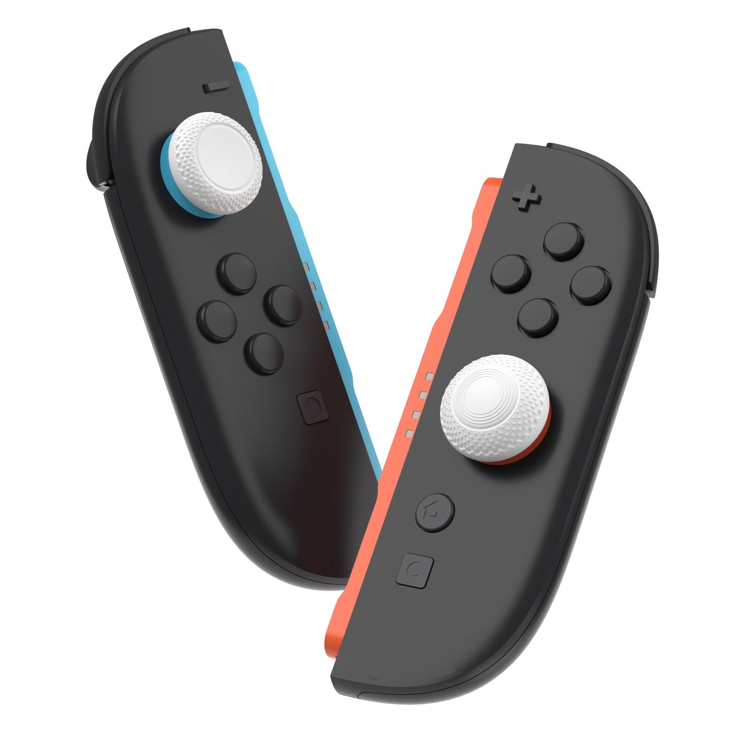 PlayVital 8 in 1 Pro Thumbs Grip Caps for Nintendo Switch 2, 8Pcs Ergonomic Anti-Slip Joystick Caps for Joycon 2 Grip - White PlayVital