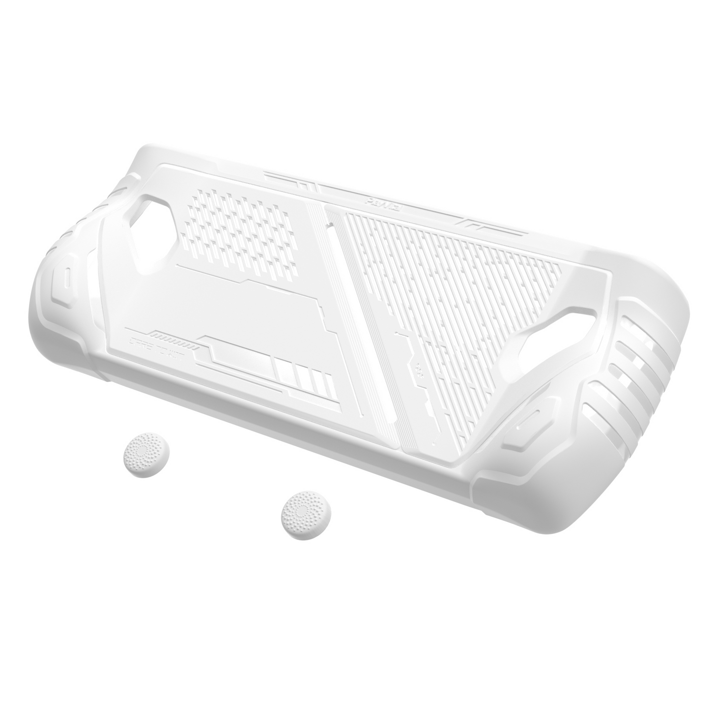 PlayVital ABSOLUTE TPU Protective Case for ROG Ally, Anti-Slip Grip Cover with Joystick Caps for ROG Ally Accessories - White PlayVital