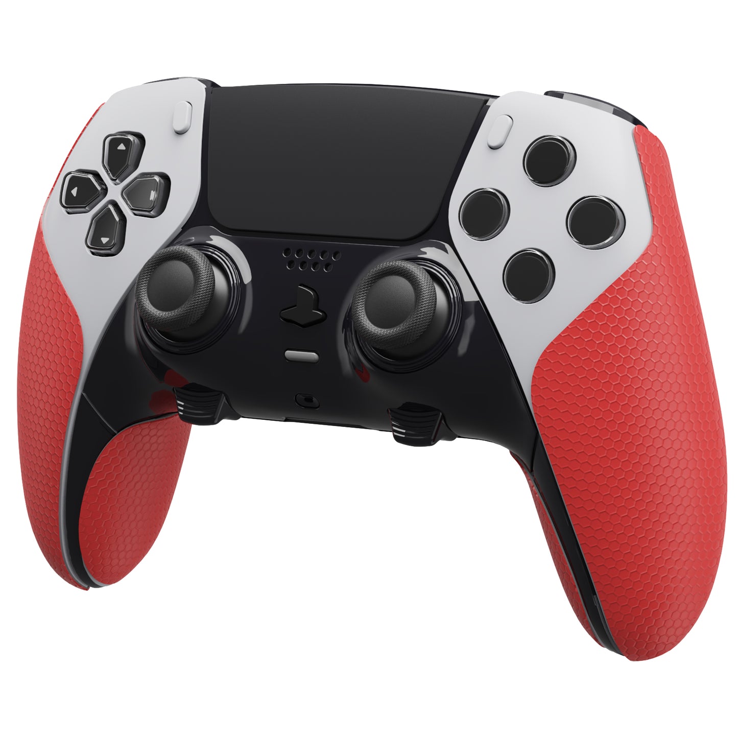 PlayVital Professional Textured Anti-Skid Sweat-Absorbent Controller Grip for PS5 Edge Wireless Controller - Red