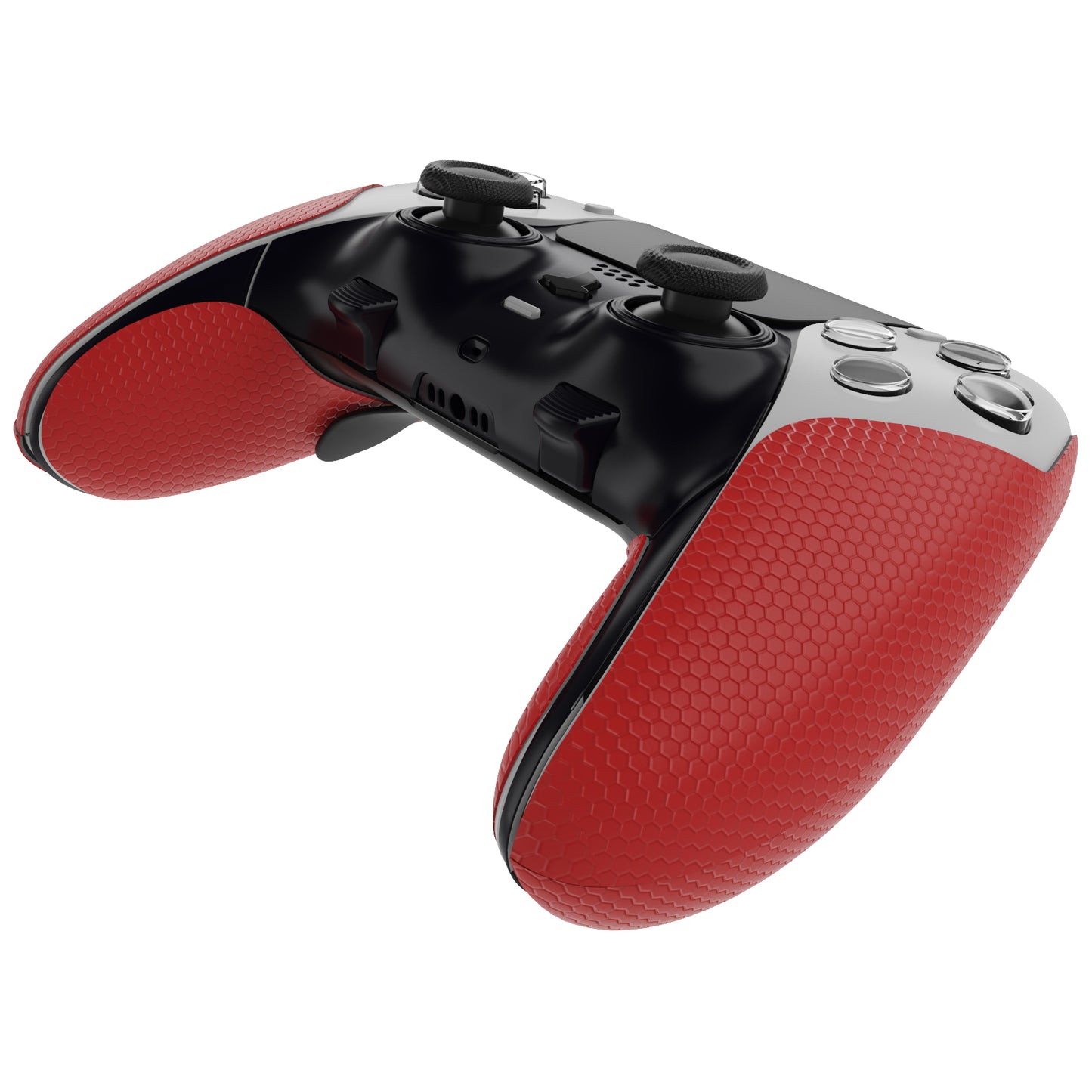 PlayVital Professional Textured Anti-Skid Sweat-Absorbent Controller Grip for PS5 Edge Wireless Controller - Red