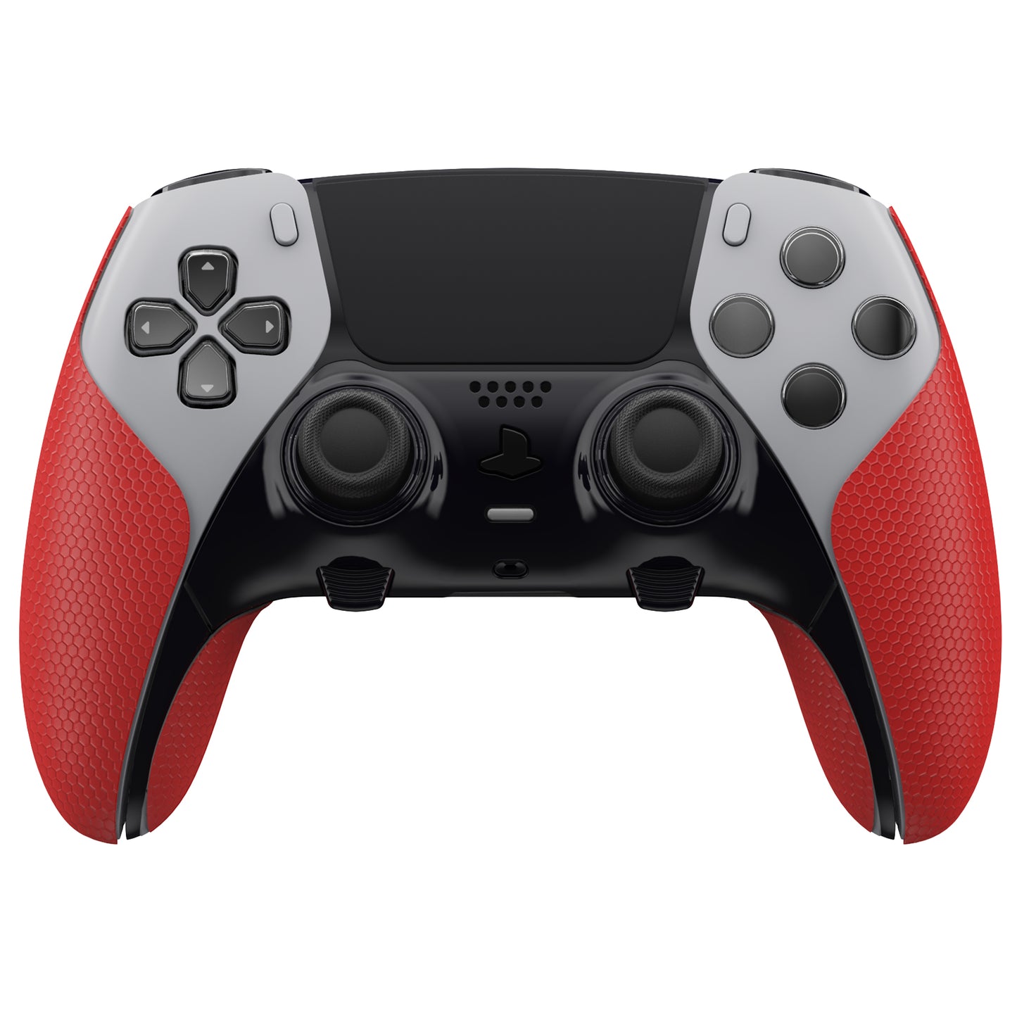 PlayVital Professional Textured Anti-Skid Sweat-Absorbent Controller Grip for PS5 Edge Wireless Controller - Red