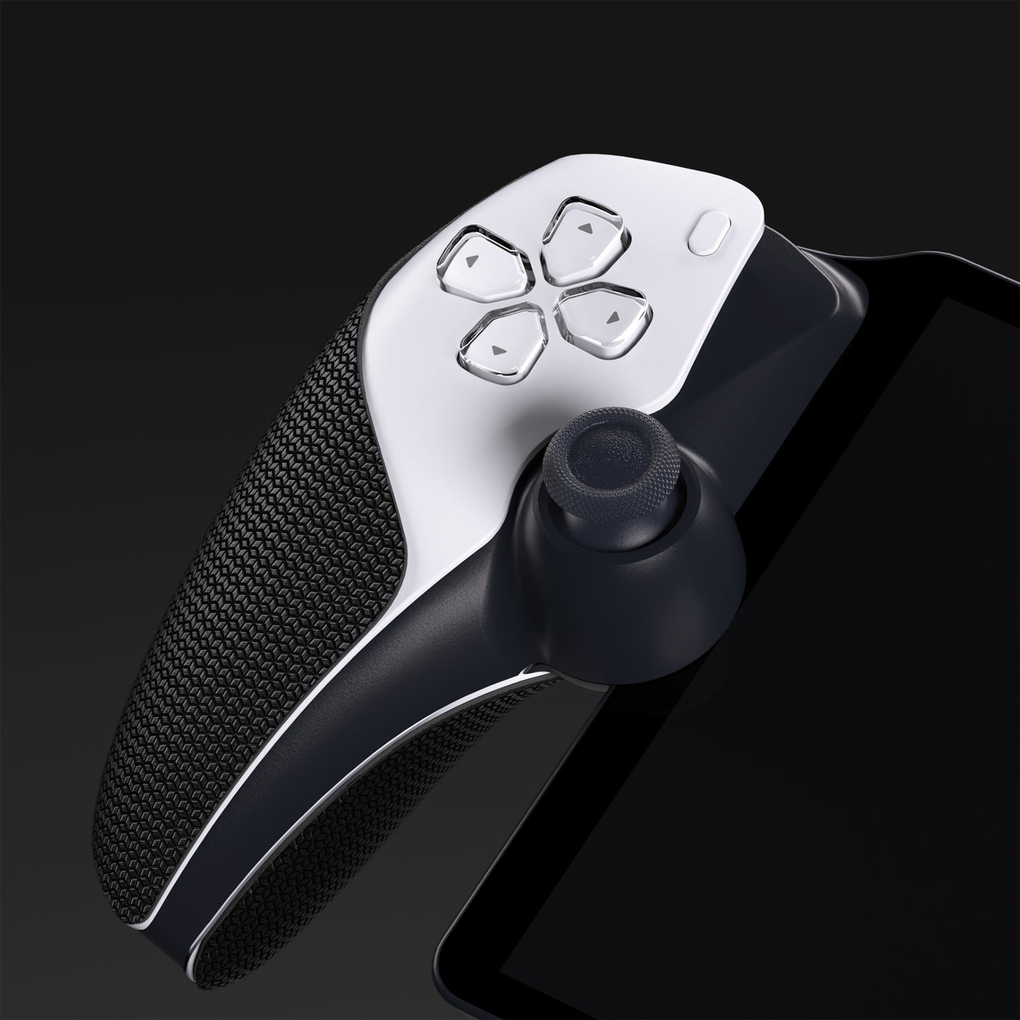 PlayVital Hexagonal Diamond Pattern Premium Anti-Slip Grips for PS Portal Remote Player - Black - EJKPPM001 PlayVital