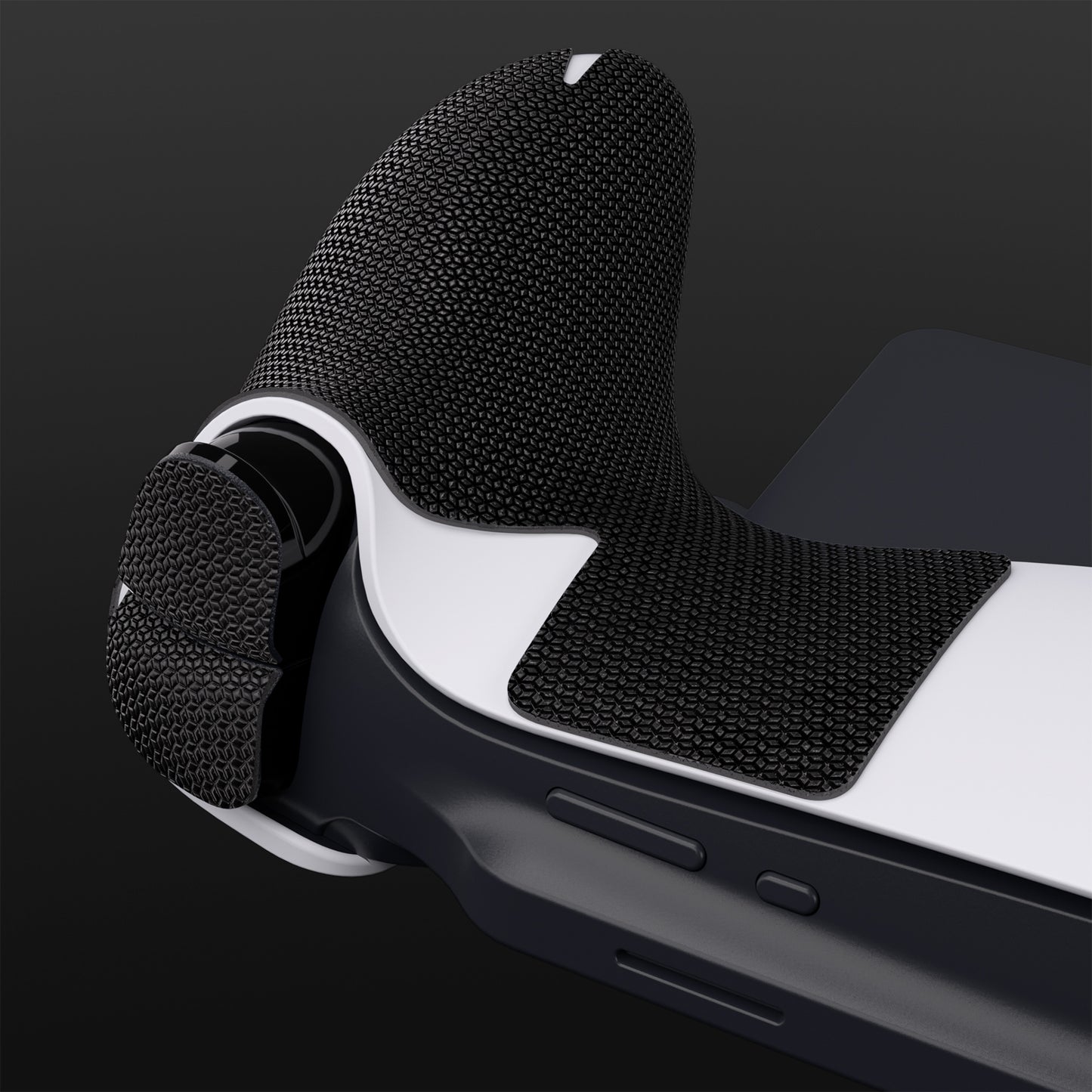 PlayVital Hexagonal Diamond Pattern Premium Anti-Slip Grips for PS Portal Remote Player - Black - EJKPPM001 PlayVital