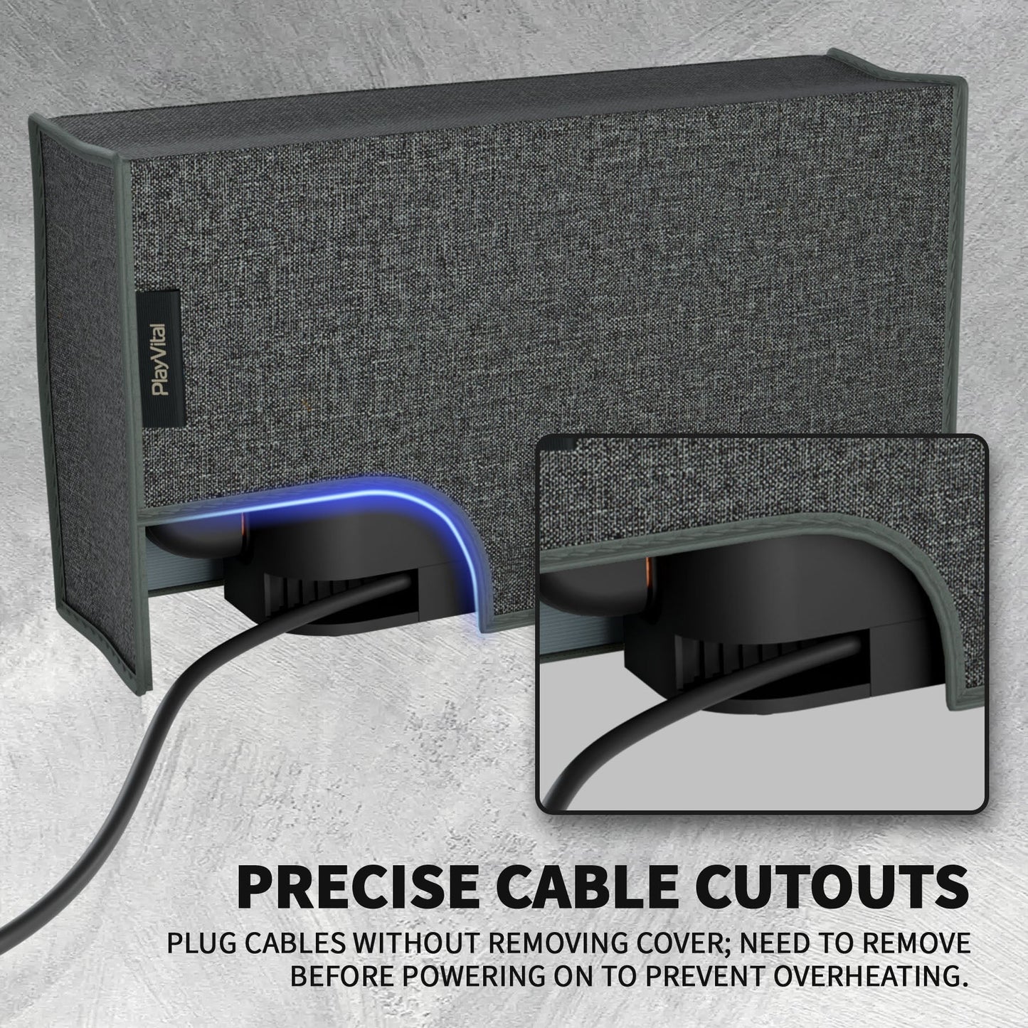 PlayVital Anti Scratch Nylon Dust Cover for Nintendo Switch 2 Charging Dock - Gray PlayVital