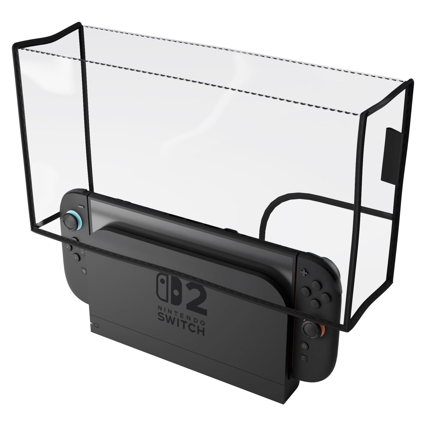 PlayVital Anti Scratch Waterproof Nylon Dust Cover for Nintendo Switch 2 Charging Dock - Transparent PlayVital