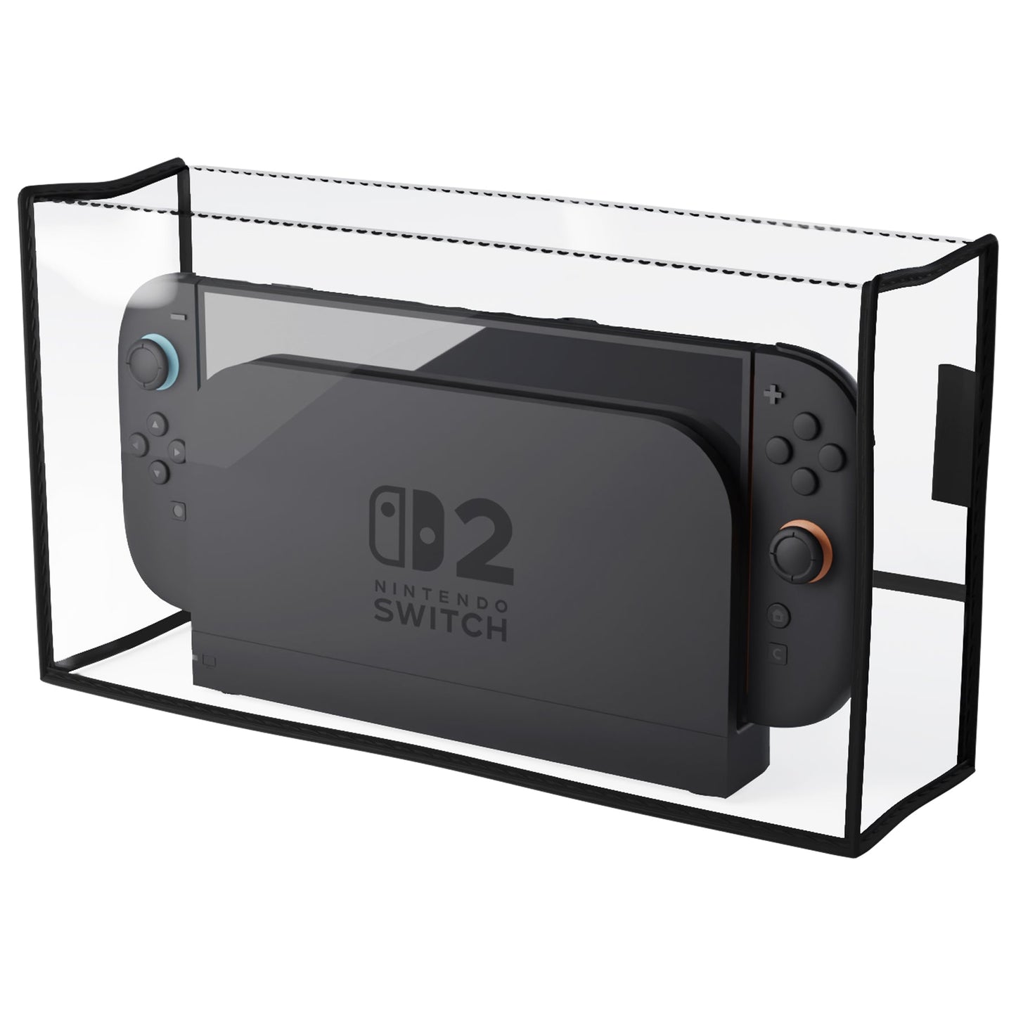 PlayVital Anti Scratch Waterproof Nylon Dust Cover for Nintendo Switch 2 Charging Dock - Transparent PlayVital