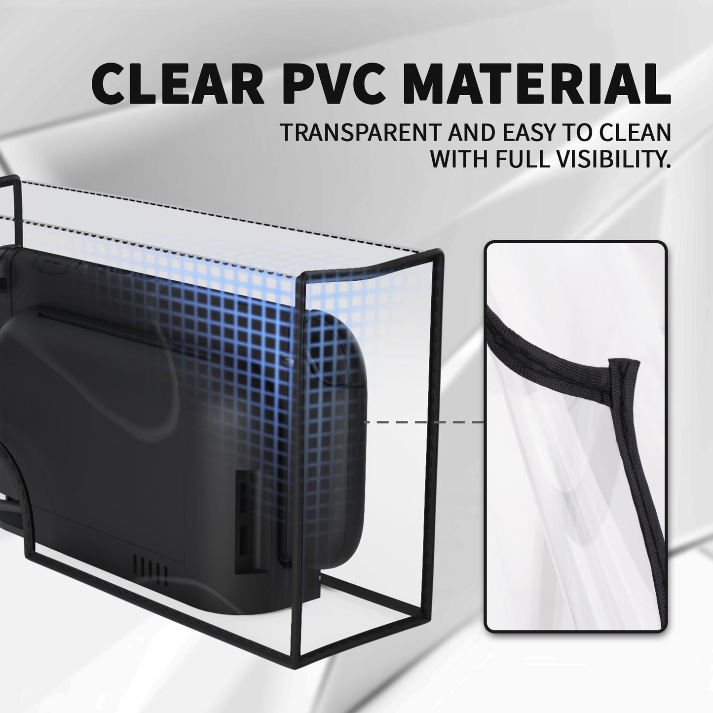 PlayVital Anti Scratch Waterproof Nylon Dust Cover for Nintendo Switch 2 Charging Dock - Transparent PlayVital