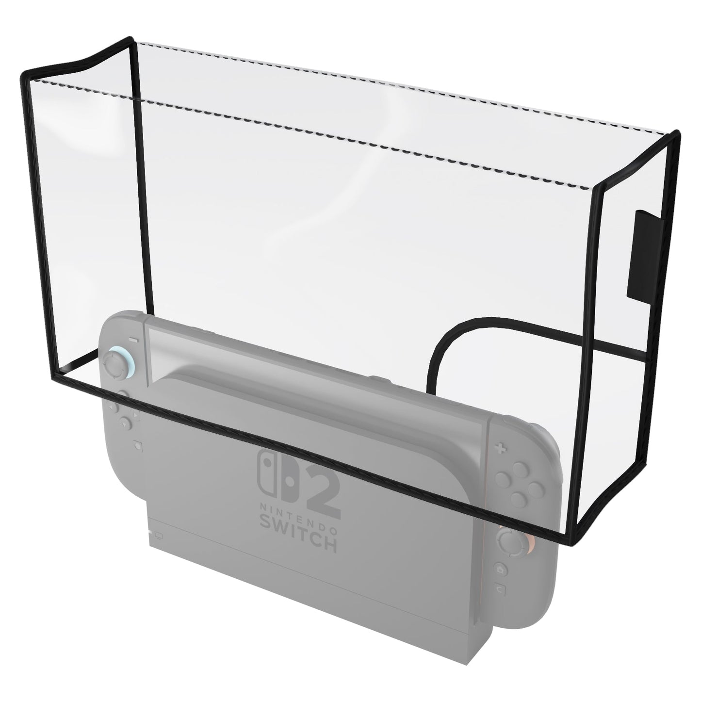 PlayVital Anti Scratch Waterproof Nylon Dust Cover for Nintendo Switch 2 Charging Dock - Transparent PlayVital