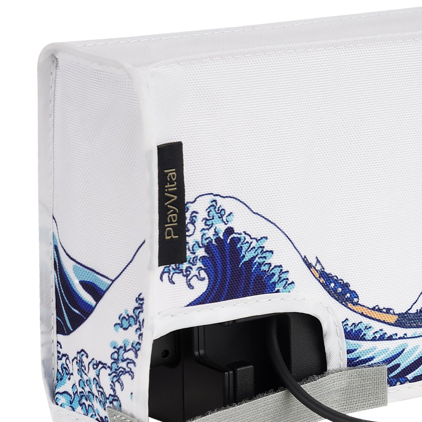 PlayVital Anti Scratch Waterproof Nylon Dust Cover for Nintendo Switch & Switch OLED Charging Dock - The Great Wave PlayVital