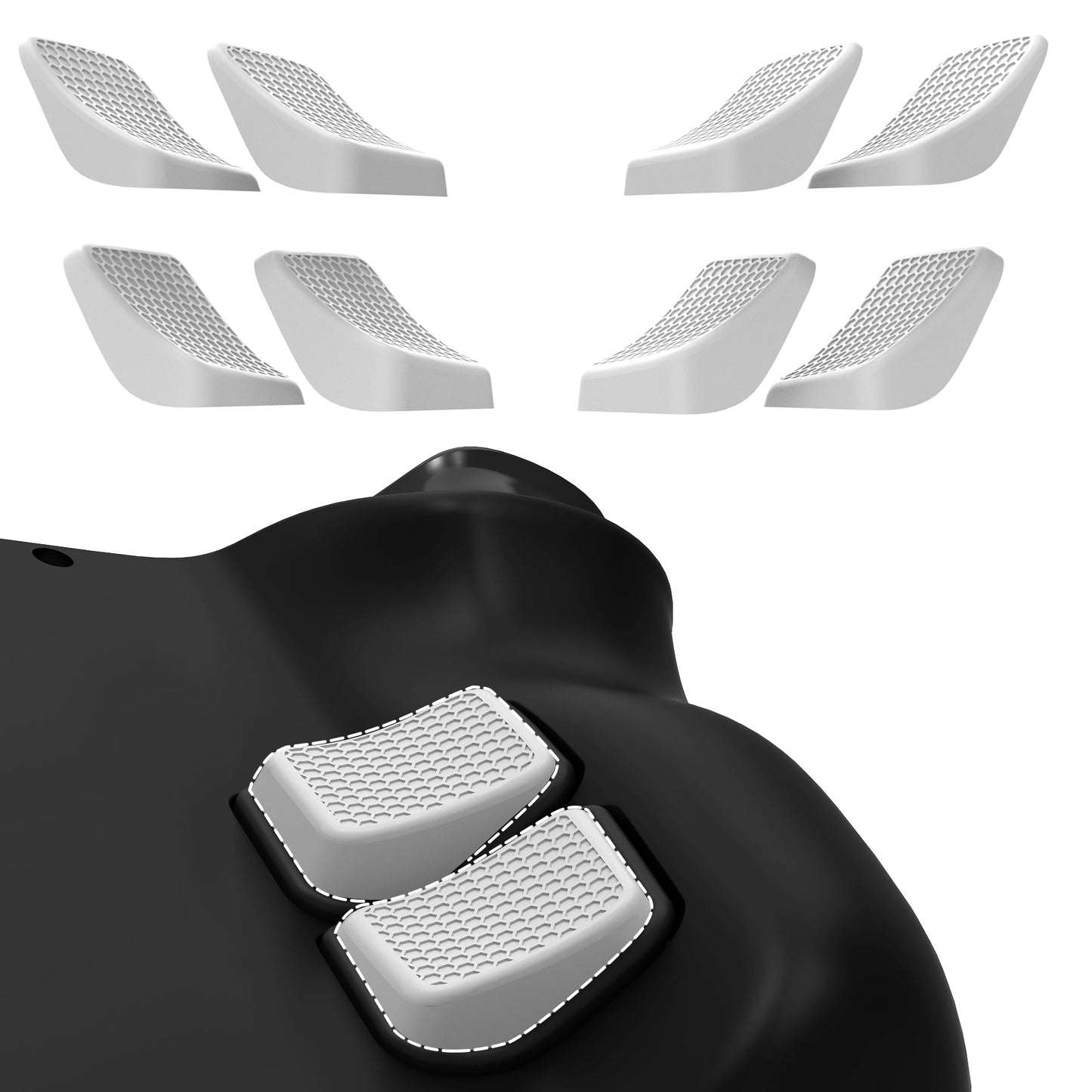 PlayVital Back Button Enhancement Set with 2 Different Thickness for Steam Deck LCD & OLED - Cool Gray playvital