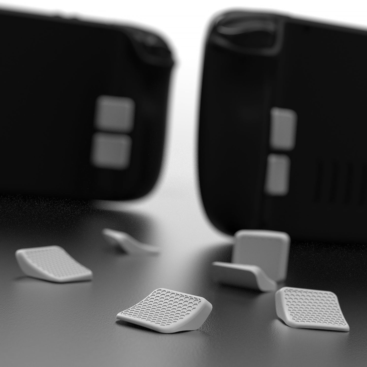 PlayVital Back Button Enhancement Set with 2 Different Thickness for Steam Deck LCD & OLED - Cool Gray playvital