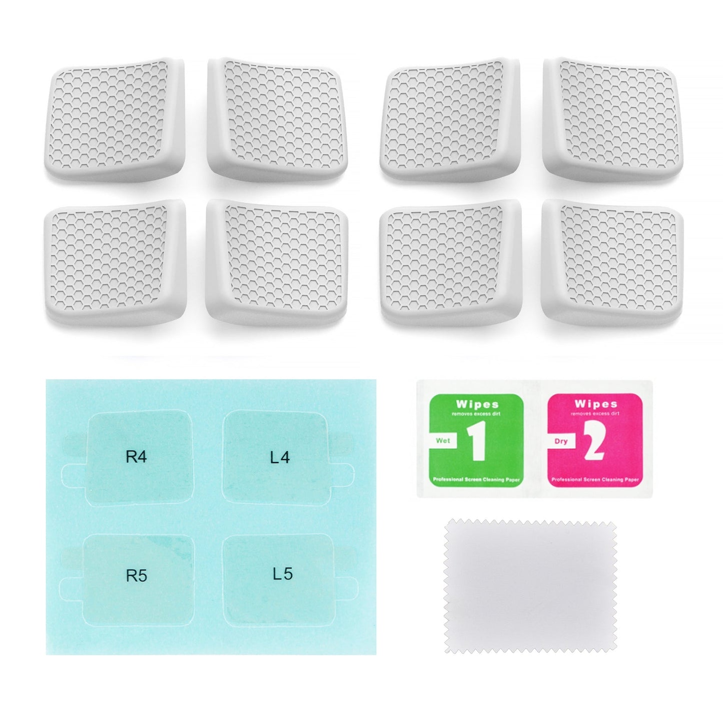 PlayVital Back Button Enhancement Set with 2 Different Thickness for Steam Deck LCD & OLED - Cool Gray playvital