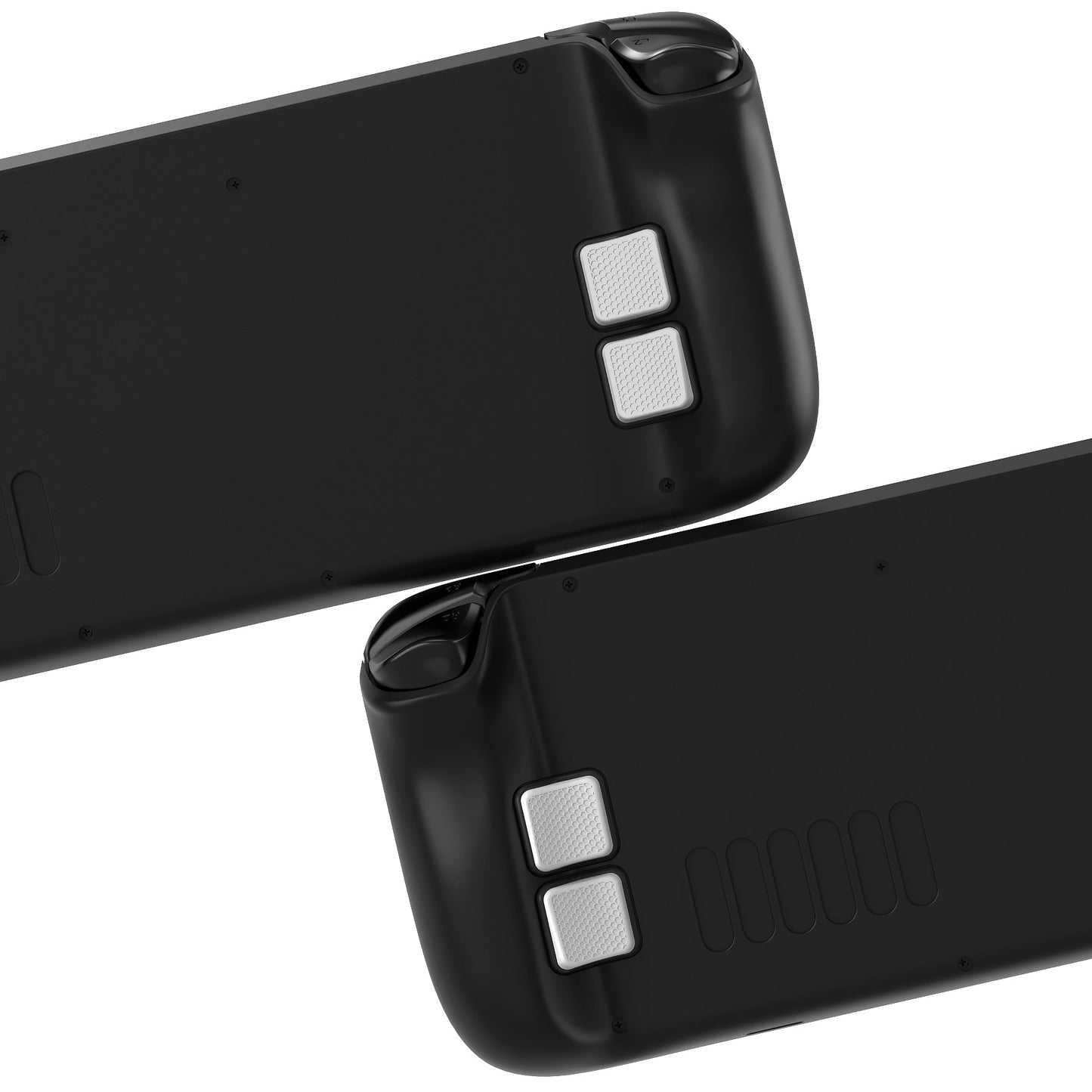 PlayVital Back Button Enhancement Set with 2 Different Thickness for Steam Deck LCD & OLED - Cool Gray playvital