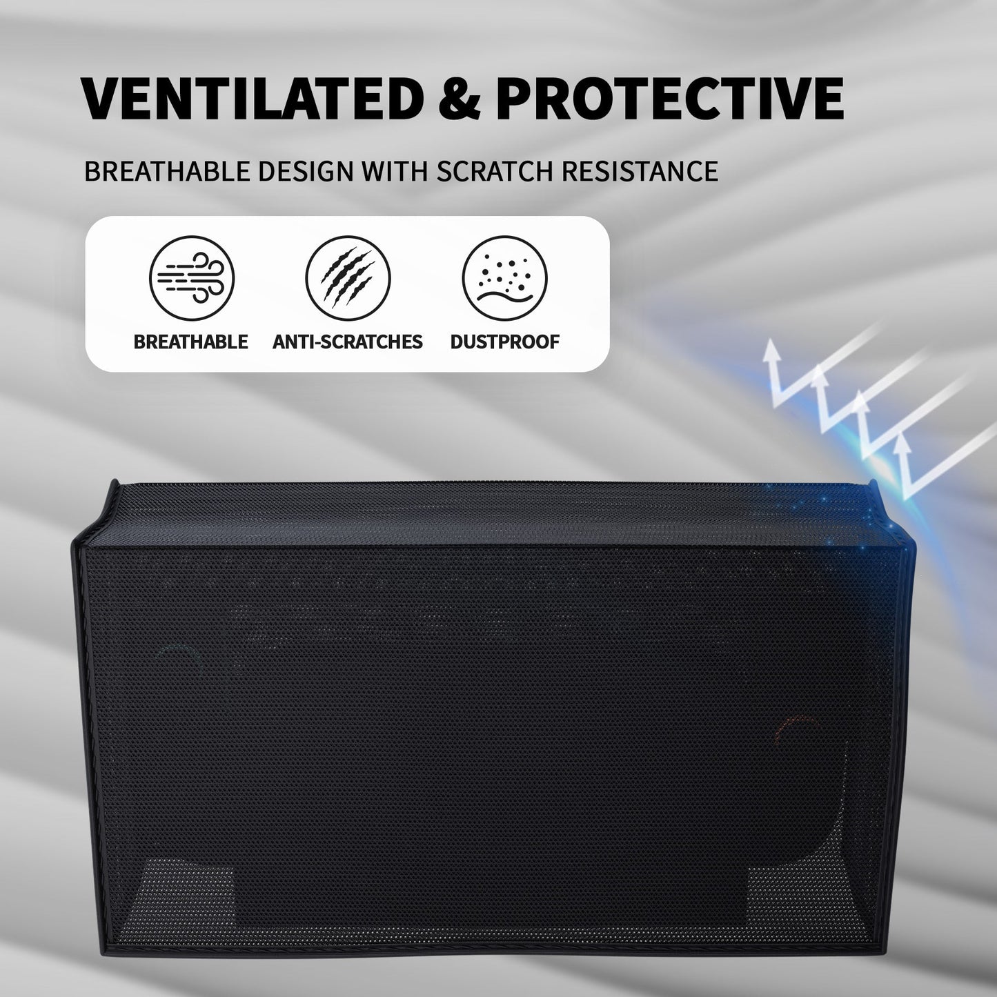 PlayVital Breathable Dust Cover for Nintendo Switch 2 Charging Dock, Anti-Scratch Nylon Dust Guard Waterproof Cover Sleeve for Nintendo Switch 2 (2025) Console - Black PlayVital