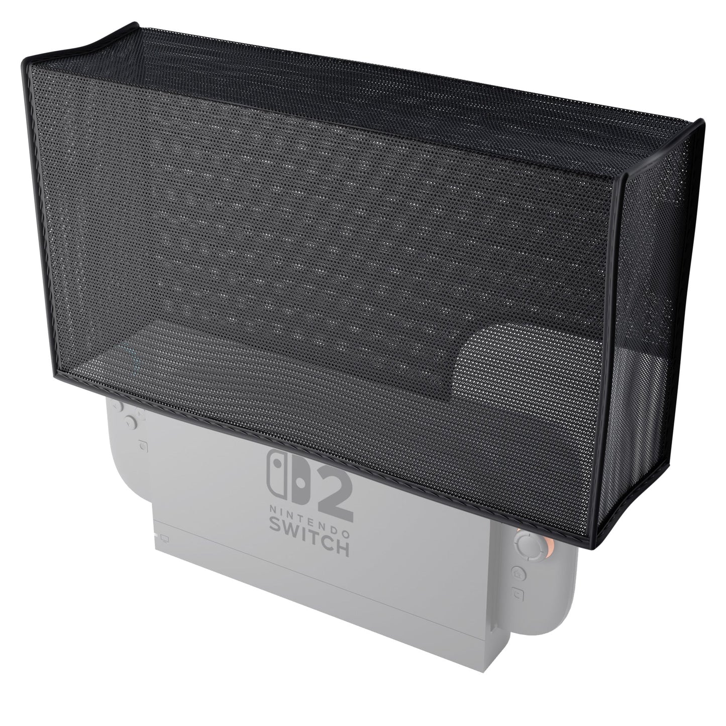 PlayVital Breathable Dust Cover for Nintendo Switch 2 Charging Dock, Anti-Scratch Nylon Dust Guard Waterproof Cover Sleeve for Nintendo Switch 2 (2025) Console - Black PlayVital